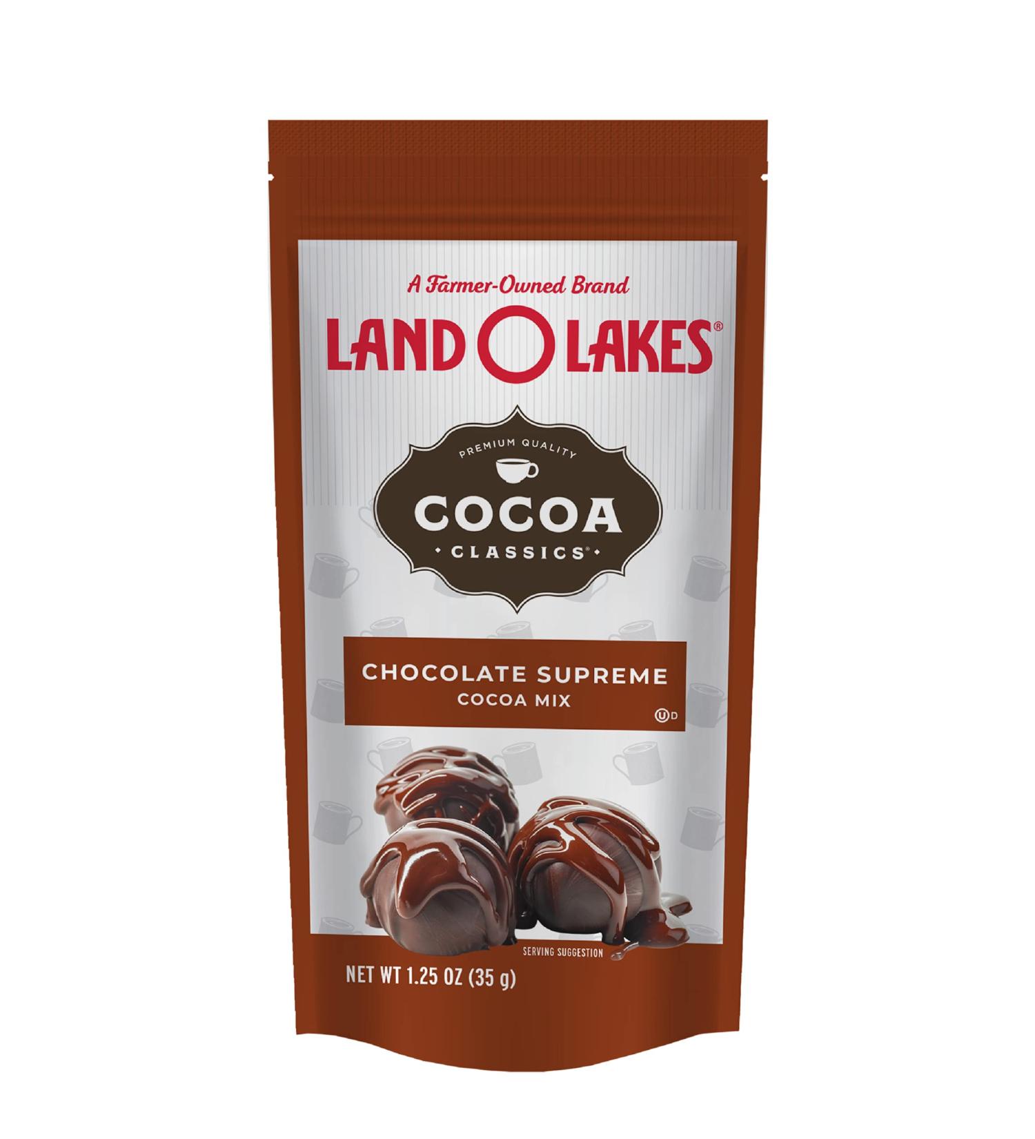 Land O Lakes Cocoa Classics  Chocolate Supreme Hot Cocoa Mix  1.25-Ounce Packets (Pack of 36)  Rich brown  (34-001) Chocolate Supreme 1.25 Ounce (Pack of 36) - Buy Online on GoSupps.com