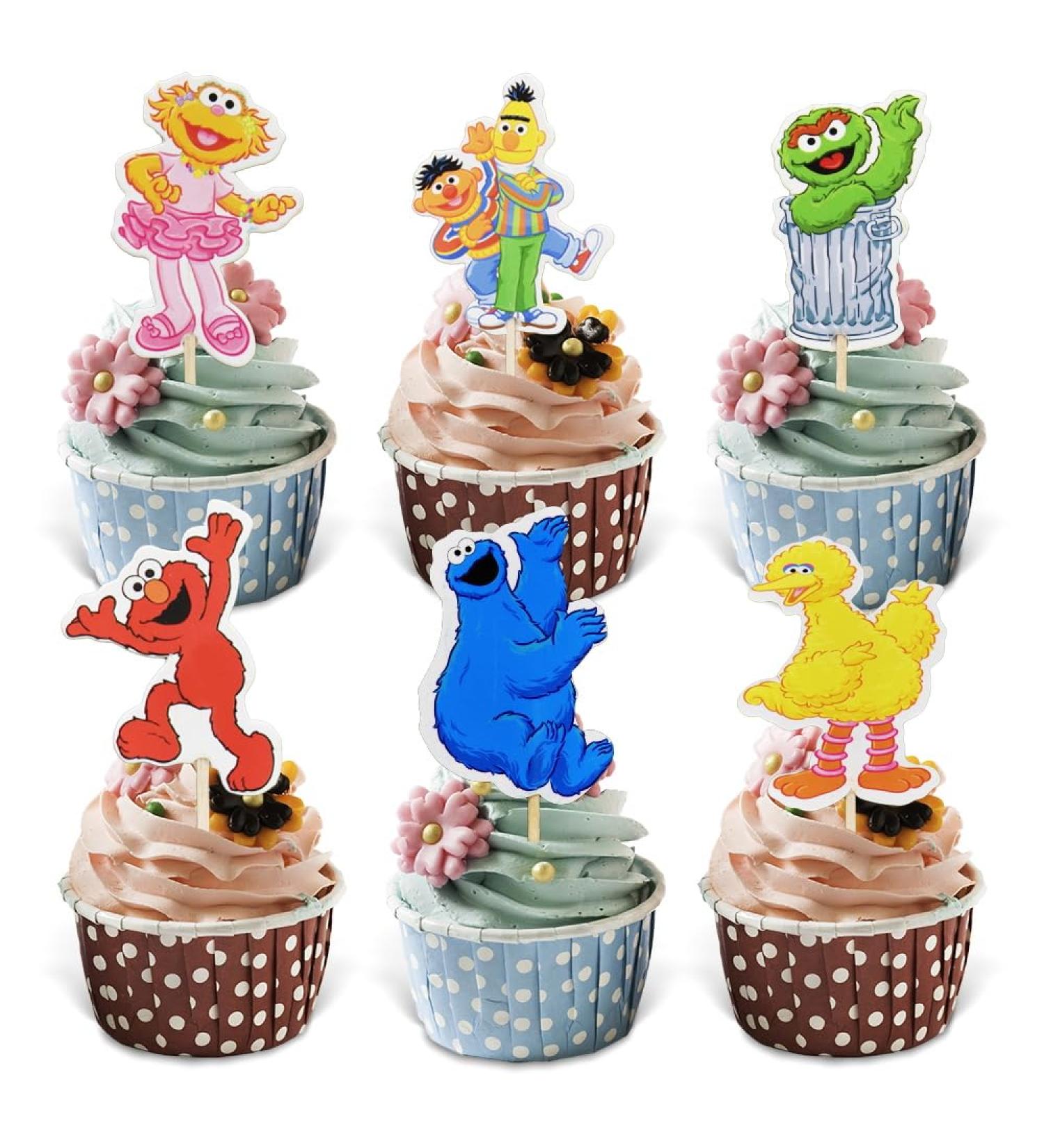 24 Pcs Cartoon Characters Cupcake Toppers for Friends Street Theme Birthday Party Cake Decoration Inspired Cartoon Cupcake Toppers - Buy Online on GoSupps.com