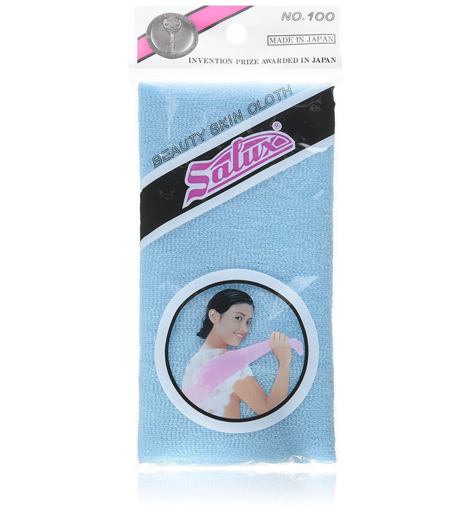 Salux Nylon Japanese Beauty Skin Bath Wash Cloth/towel (3) Blue