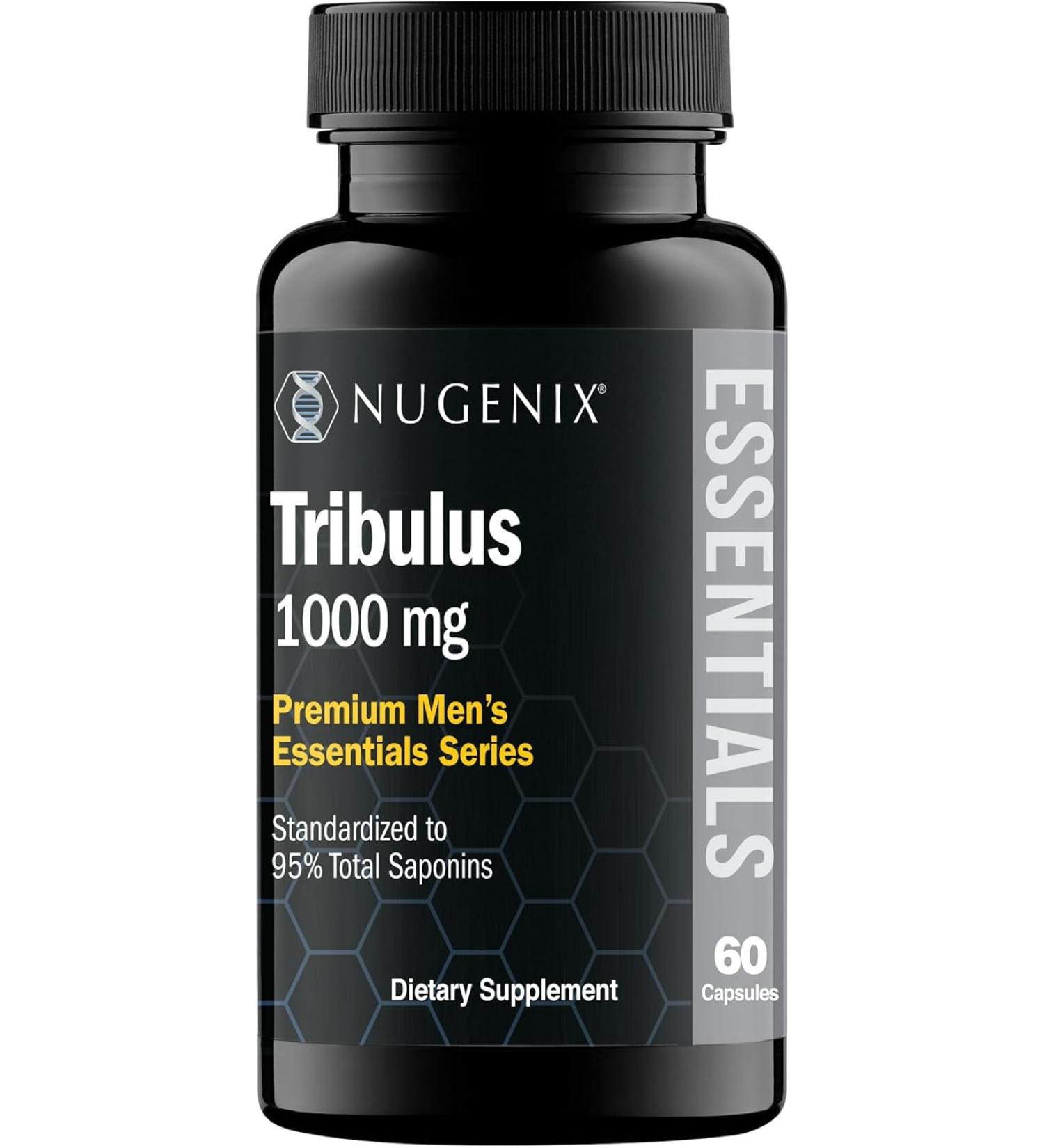 Nugenix Essentials Tribulus Terrestris Extract - 1000mg High Potency - 95% Saponins - 60 Count - Buy Online on GoSupps.com