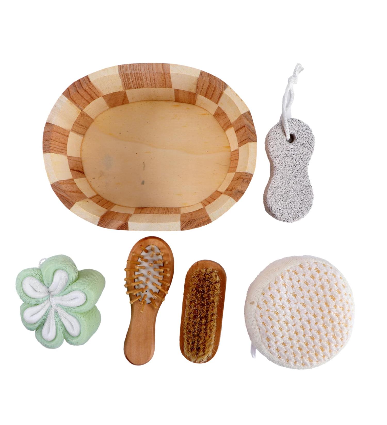 6-Piece Bathroom Set | Scrubbing Balls & Bathing Tools | Shower Supplies for Ultimate Clean - Buy Online on GoSupps.com