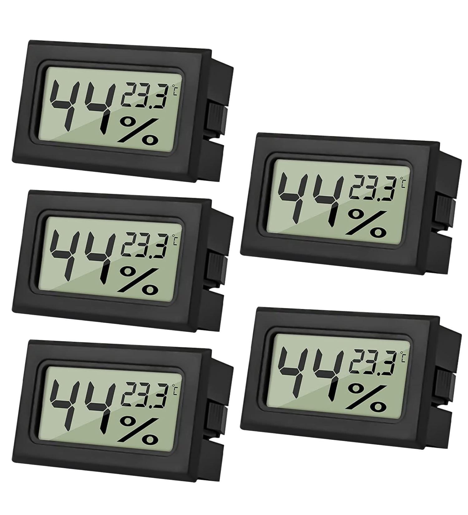 Arceli 5 Mini Digital Thermometer & Hygrometer - Perfect for Reptiles Office Kitchen Incubators & Greenhouses - Buy Online on GoSupps.com