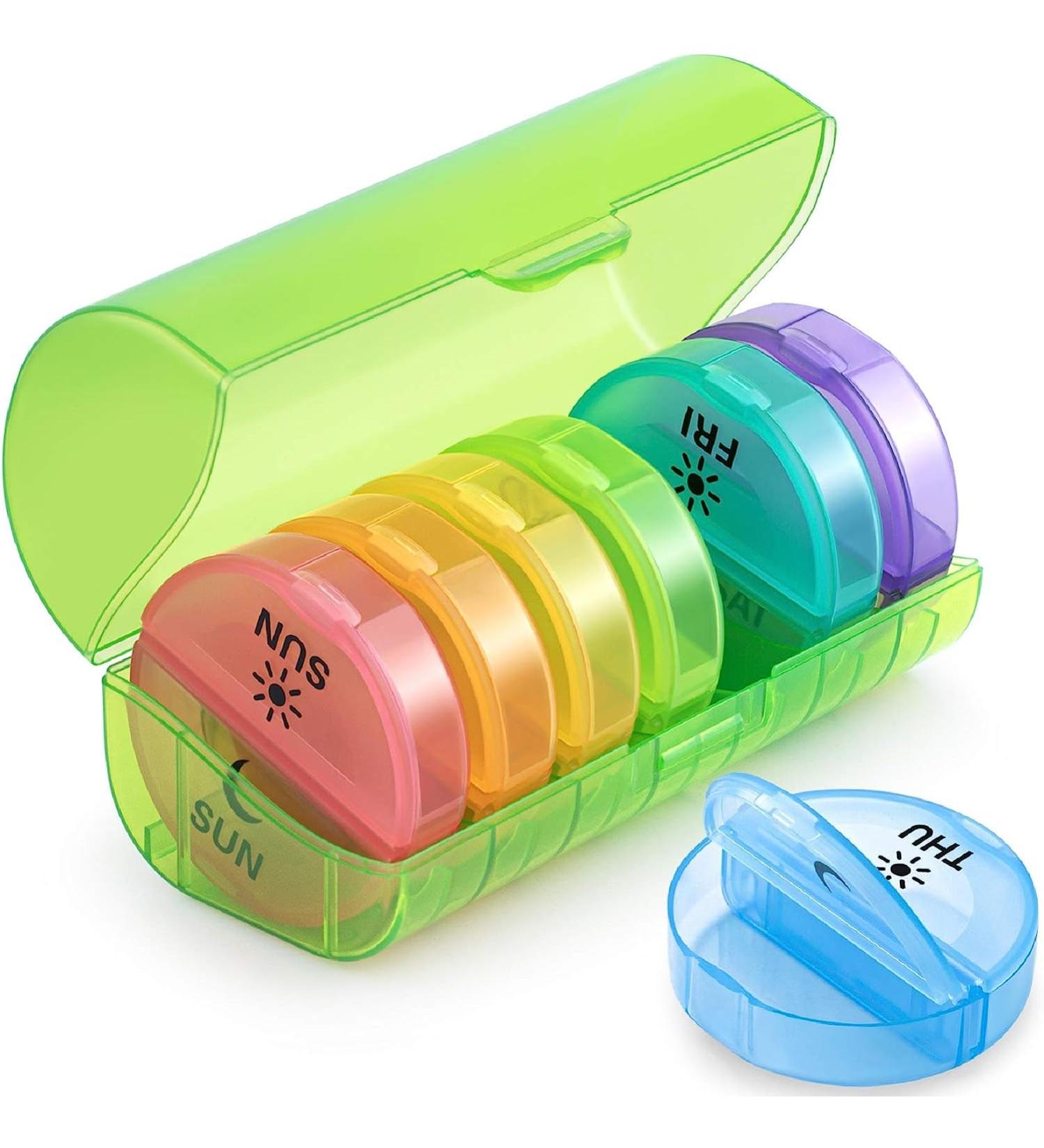 7-Day Twice a Day Pill Organizer | Weekly Pill Box for Easy Medication Management - International Shipping Available - Buy Online on GoSupps.com