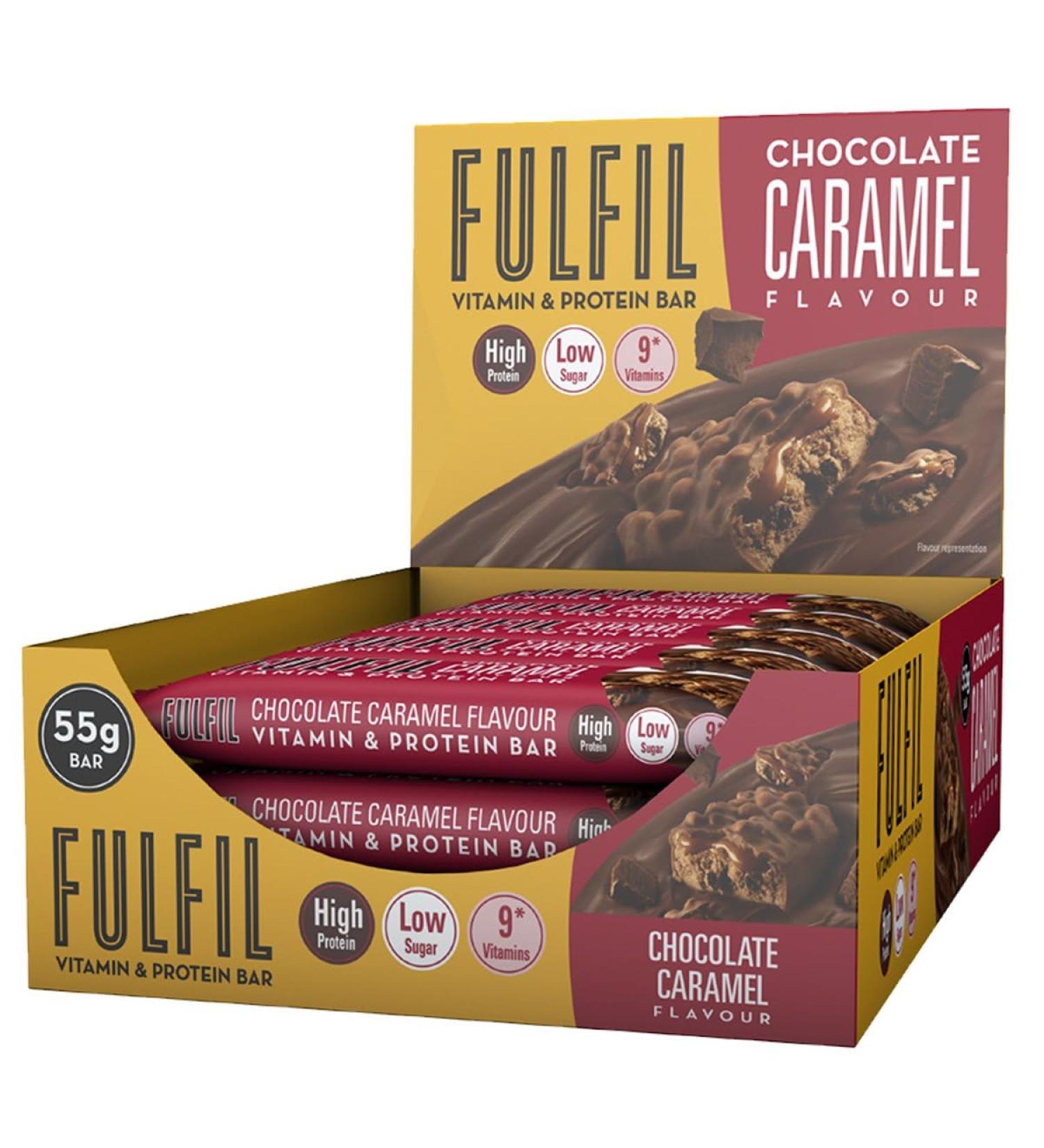 Fulfil Nutrition - Vitamin & Protein Bar - Chocolat Caramel - Lot de 15