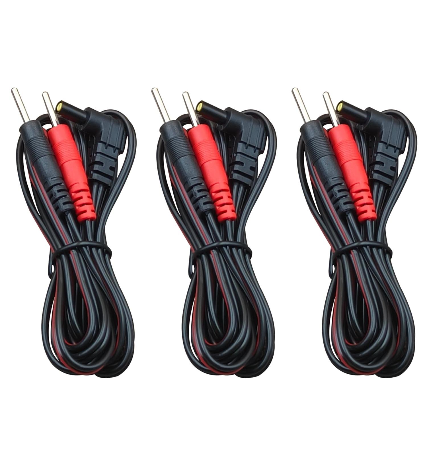 TENS Unit Electrodes Lead Wires - 3 Pack Replacement Cables for TENS 7000 TENS 3000 & Accurelief | Best Quality & International Shipping - Buy Online on GoSupps.com