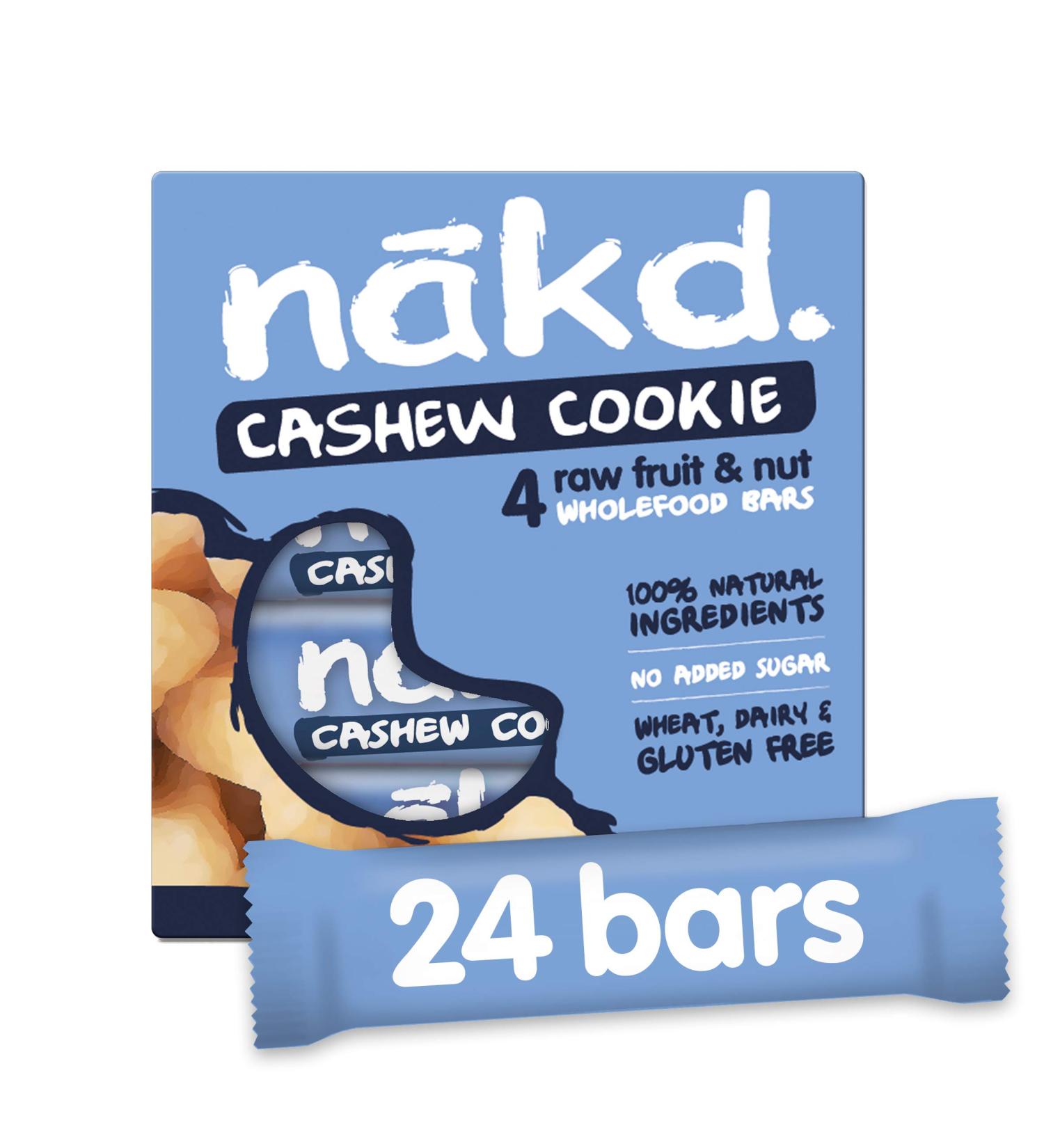  Nakd Nakd bars with fruit and nuts 24-pack (Cashew Cookie) - Buy Online on GoSupps.com