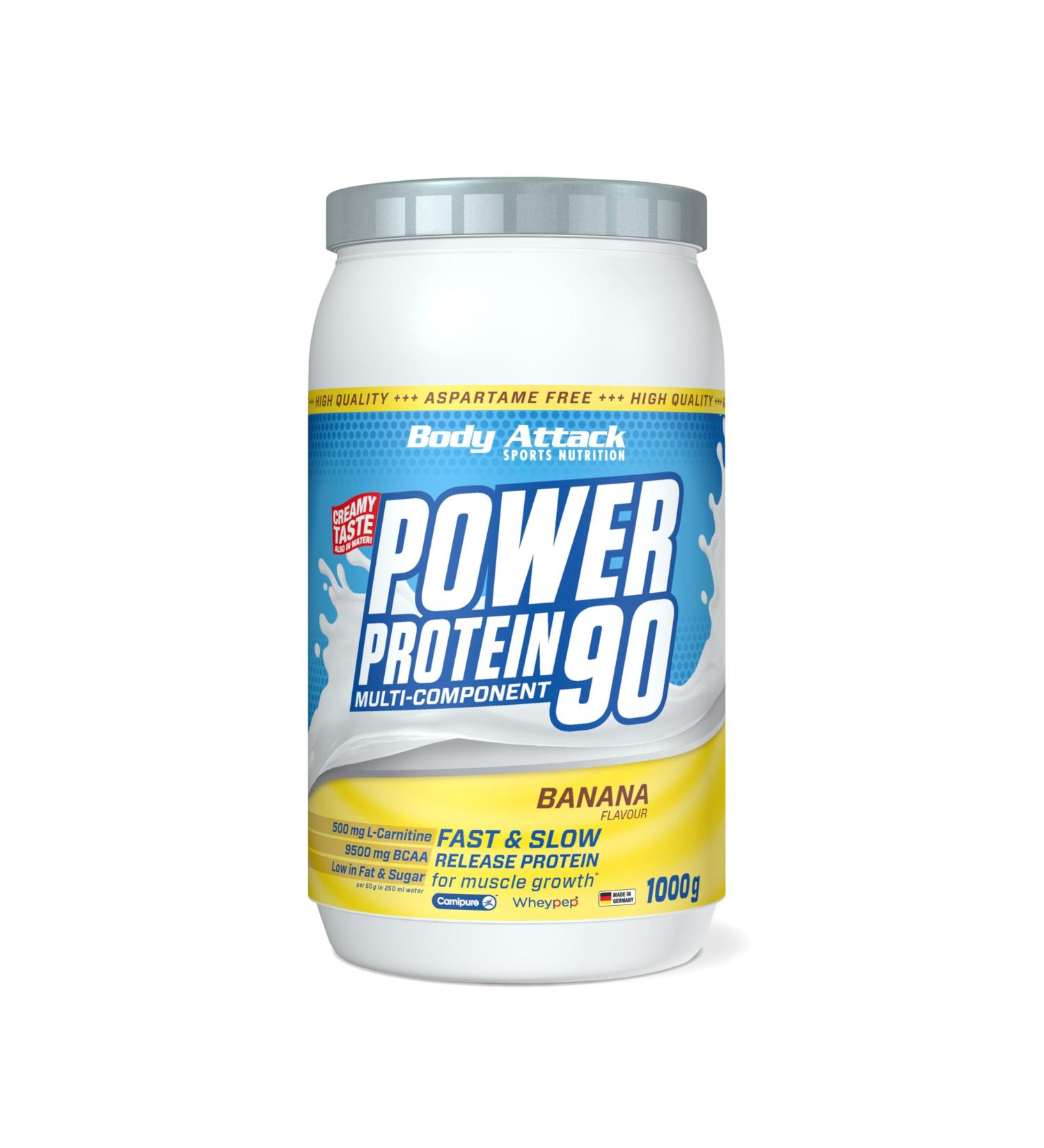 Body Attack Power Protein 90 Shake 1 kg Banana - Buy Online on GoSupps.com
