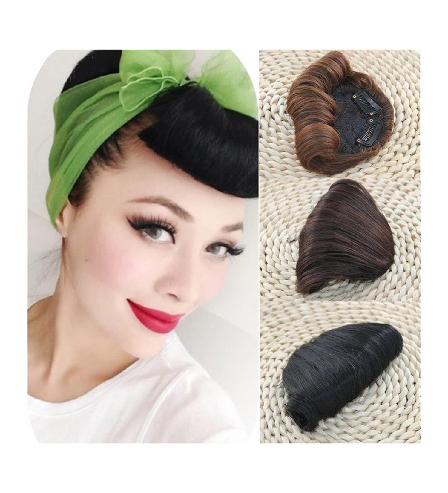 Bangs Hair Clip Synthetic Short Curly Retro Bangs for Women Clip in Retro Bangs Classic Fake Fringe Extension Natural Synthetic Bangs Hairpieces Bangs Clip in Hair (Color : Light Brown) - Buy Online on GoSupps.com
