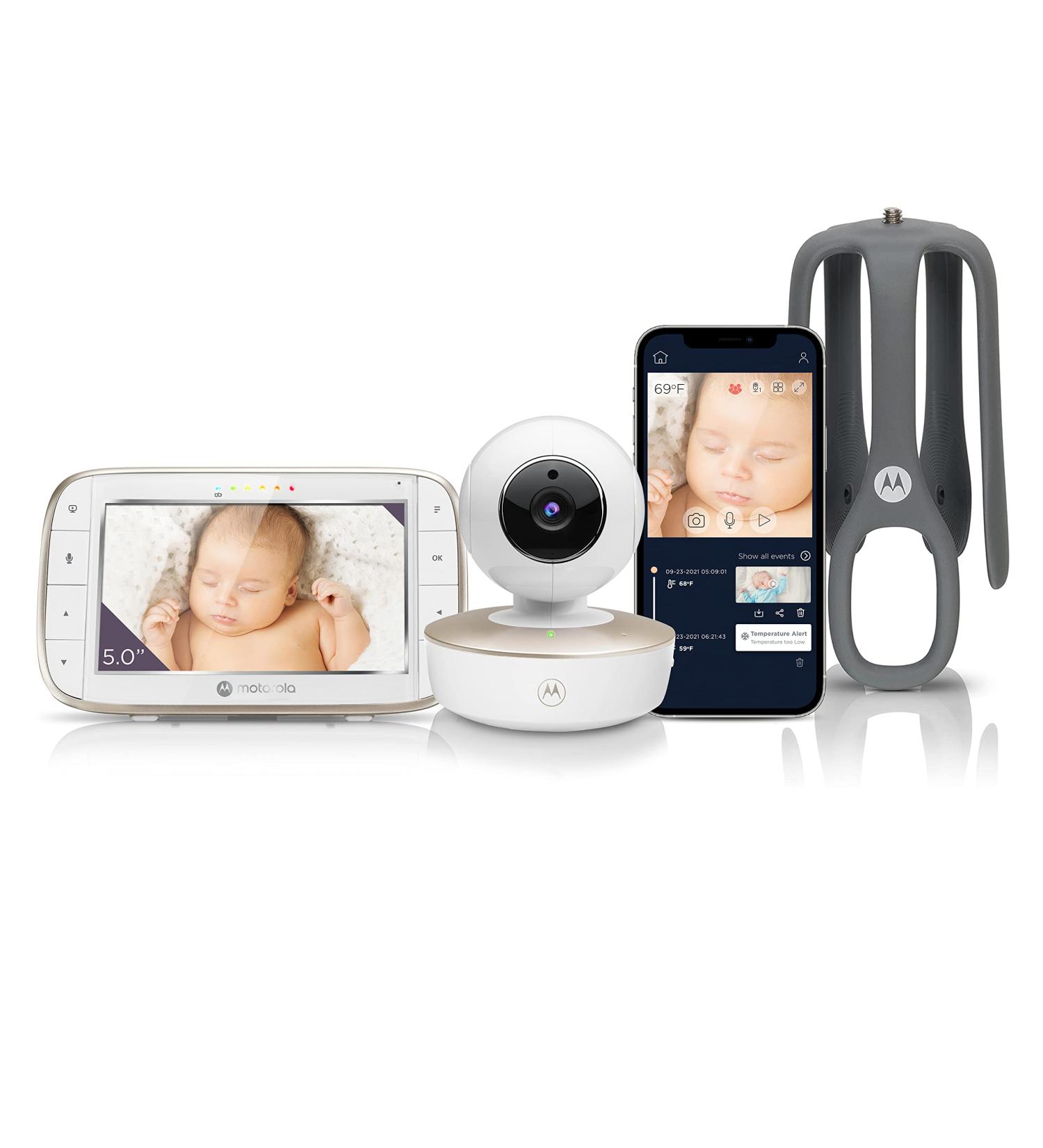 Motorola Nursery VM855 WiFi Video Baby Monitor with 5 Parent Unit - Night Vision, Temperature, Two-Way Talk - White - Buy Online on GoSupps.com