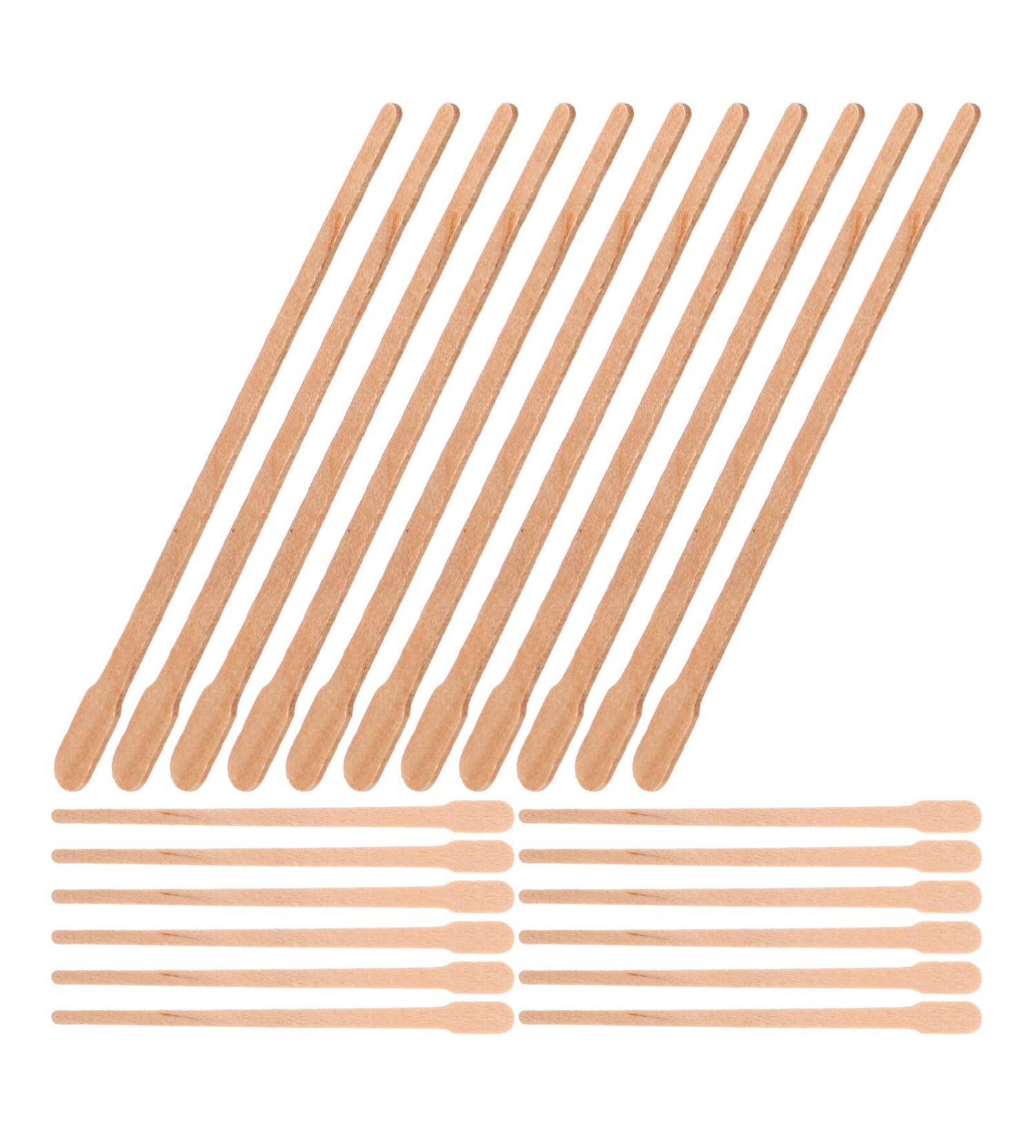 100 Wooden Wax Sticks - Healvian Body & Face Hair Removal Applicators for Eyebrows Legs Lips & Nose - Buy Online on GoSupps.com