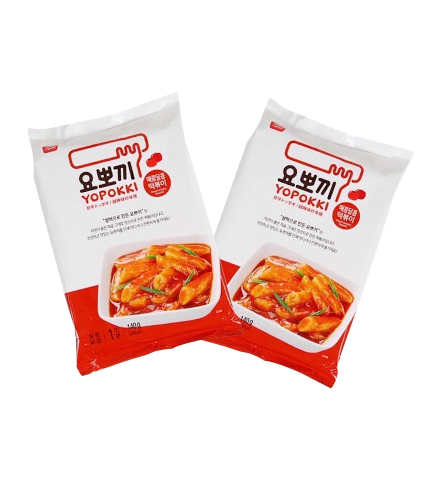 Yopokki Rice Cake Double Pack - Sweet & Sour Korean Instant Tteokbokki 2x140g | OG Asia - Buy Online on GoSupps.com