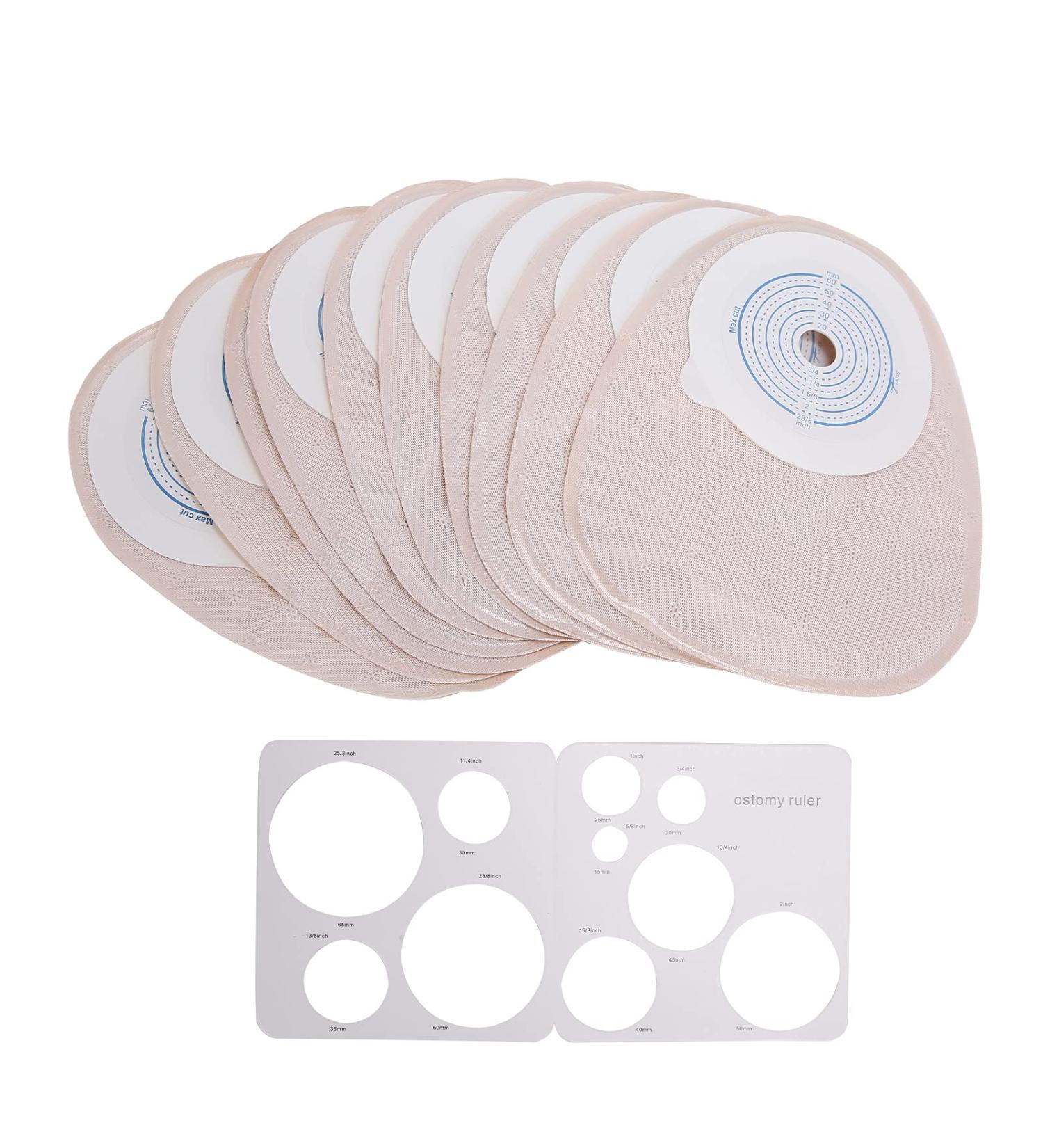 YUYTE 10 Pack Disposable Colostomy Pouches Soft Drainable Ostomy & Ileostomy Bags | Stoma Accessories for Comfort & Hygiene - Buy Online on GoSupps.com