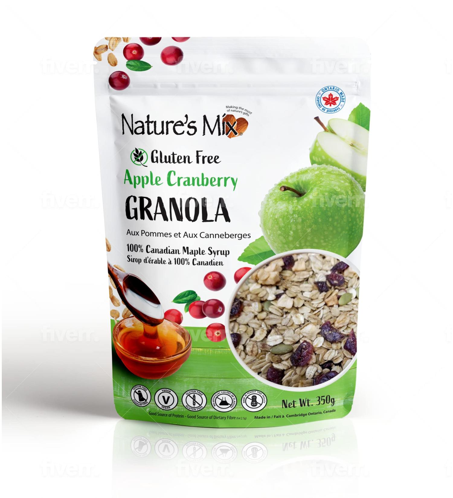 GLUTEN FREE APPLE CRANBERRY GRANOLA 350G - Buy Online on GoSupps.com