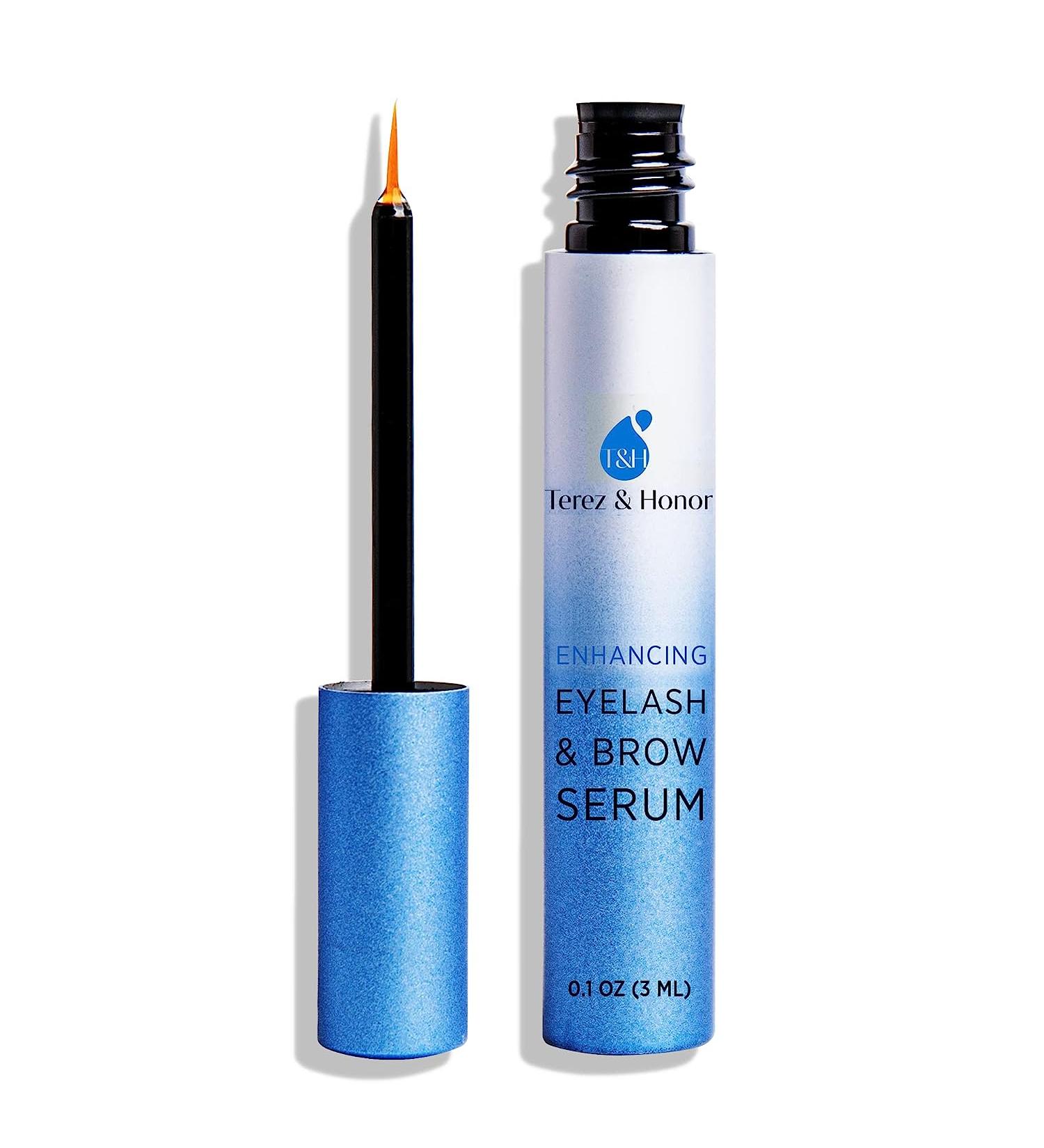 Natural Eyelash Growth Serum for Thicker, Longer Lashes - Eyebrow Enhancer for Long, Luscious Eyebrows (3mL) - Buy Online on GoSupps.com