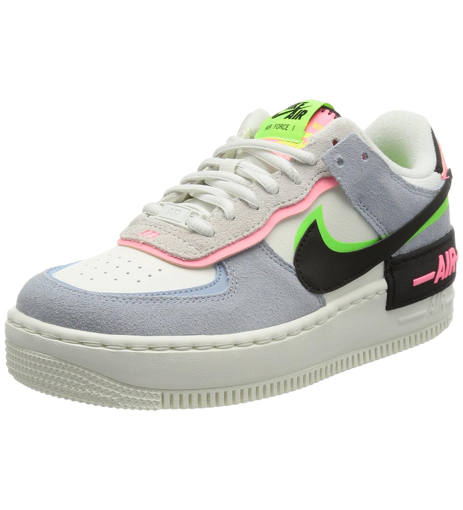 Nike Damen AF1 Shadow Wanderschuh 38 EU Sail Black Sunset Pulse Lt Armory Blue Electric Green | International Shipping Available - Buy Online on GoSupps.com
