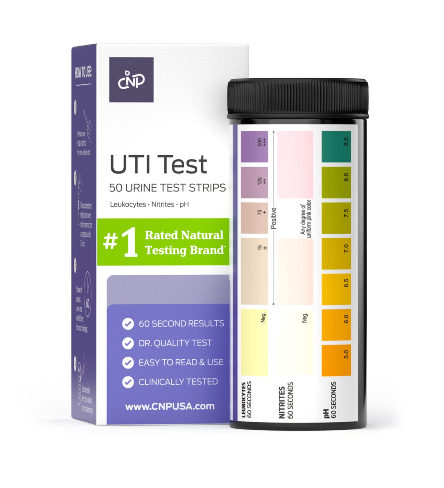 UTI Test Strips Kit - 50 Count for pH, Leukocytes, Nitrites | UTI Testing - Buy Online on GoSupps.com