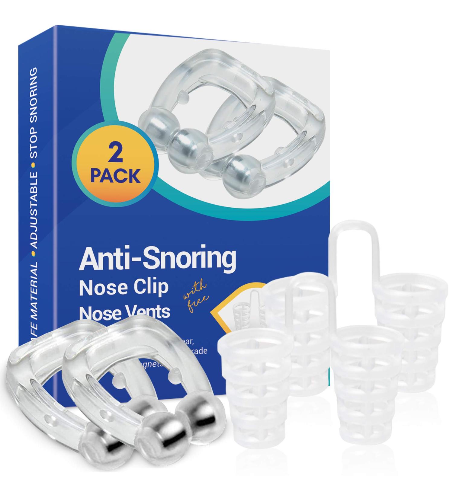Silicone Magnetic Anti Snore Nose Clip - 2 Piece Set for Men and Women | Sleep Aid for Snoring Relief - Buy Online on GoSupps.com