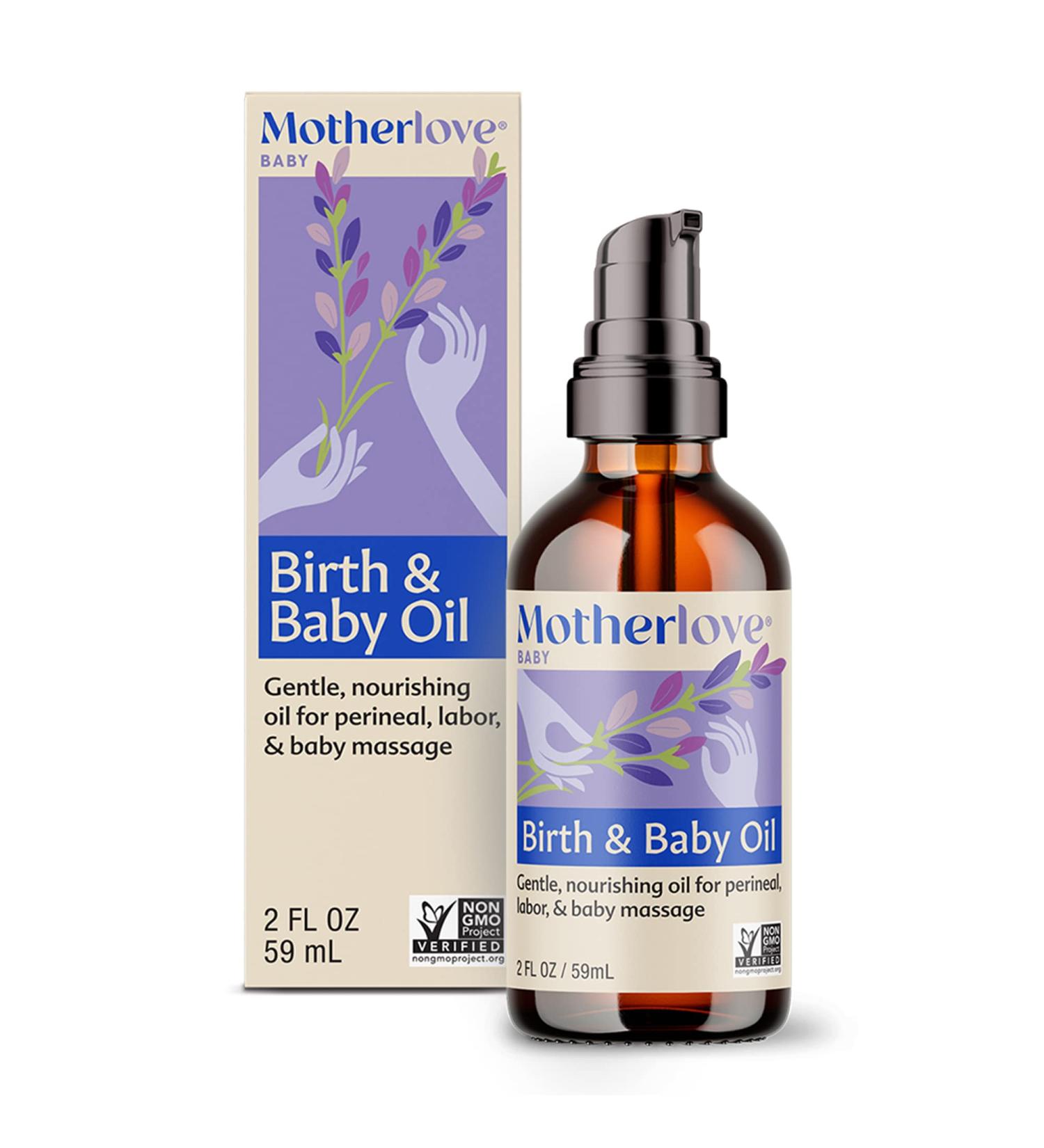 Motherlove Birth & Baby Oil (2 oz) Lavender-Infused Perineal & Baby Massage Oil - Buy Online on GoSupps.com