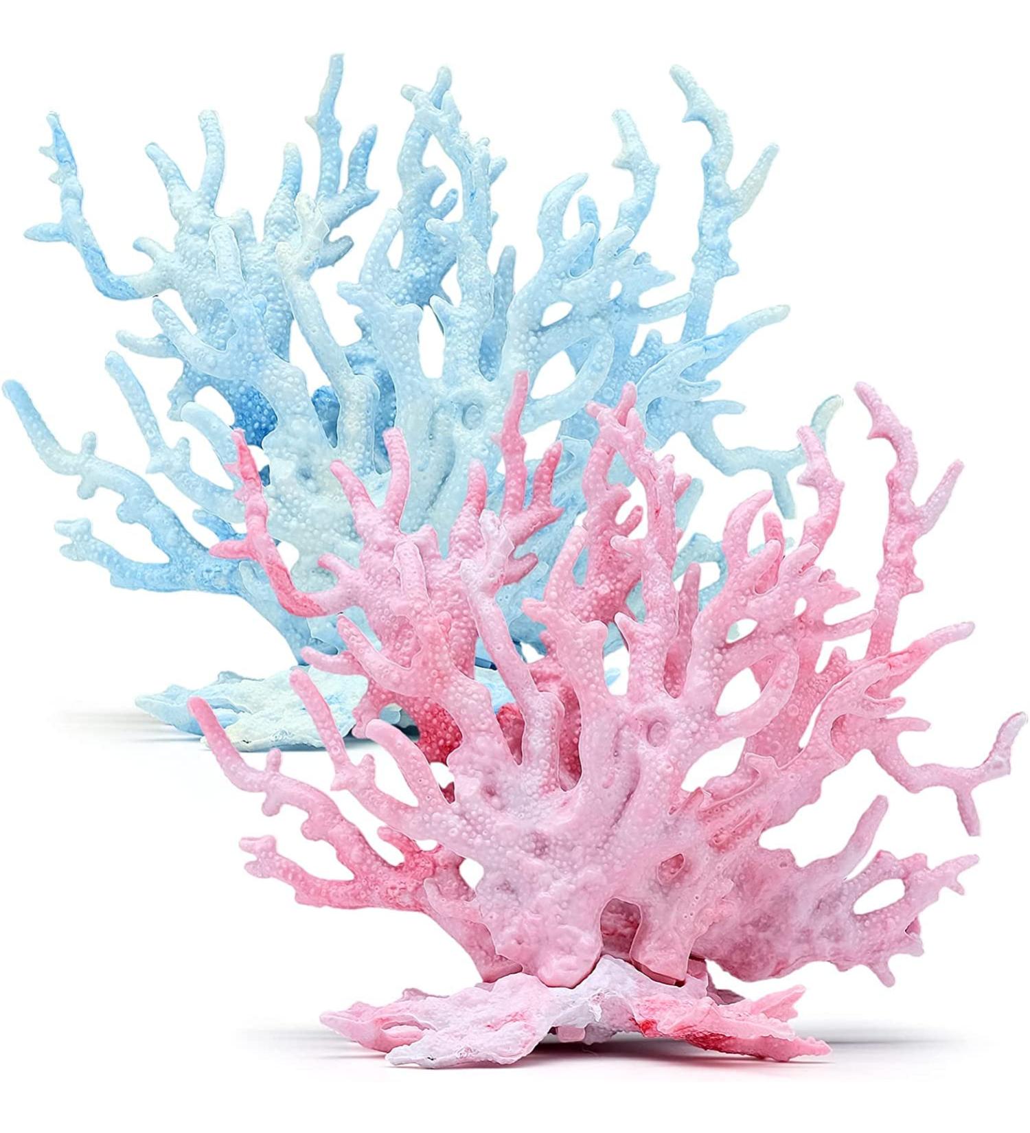 Inheming 2-Piece Artificial Coral Decoration for Aquariums - Realistic Fish Tank Accessories & Underwater Landscape Decor - Buy Online on GoSupps.com