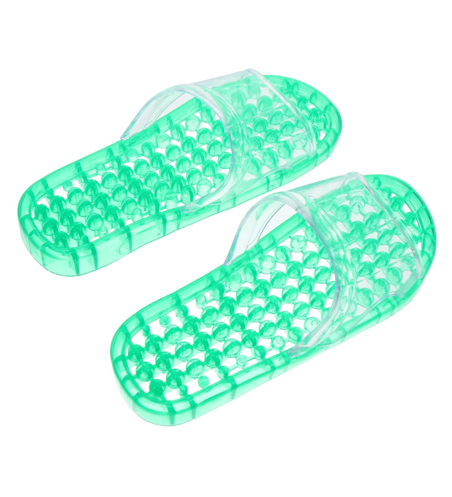MAGICLULU 2 Pairs Slippers Quick Drying Shower Slippers Green Home Indoor Slippers Non Dorm Shoes Gym Foot Spa Soak Tub Shower Footware Massaging Travel Pvc Household Plastic Barrel 23x9cm 6x3pcs Greenx3pcs - Buy Online on GoSupps.com