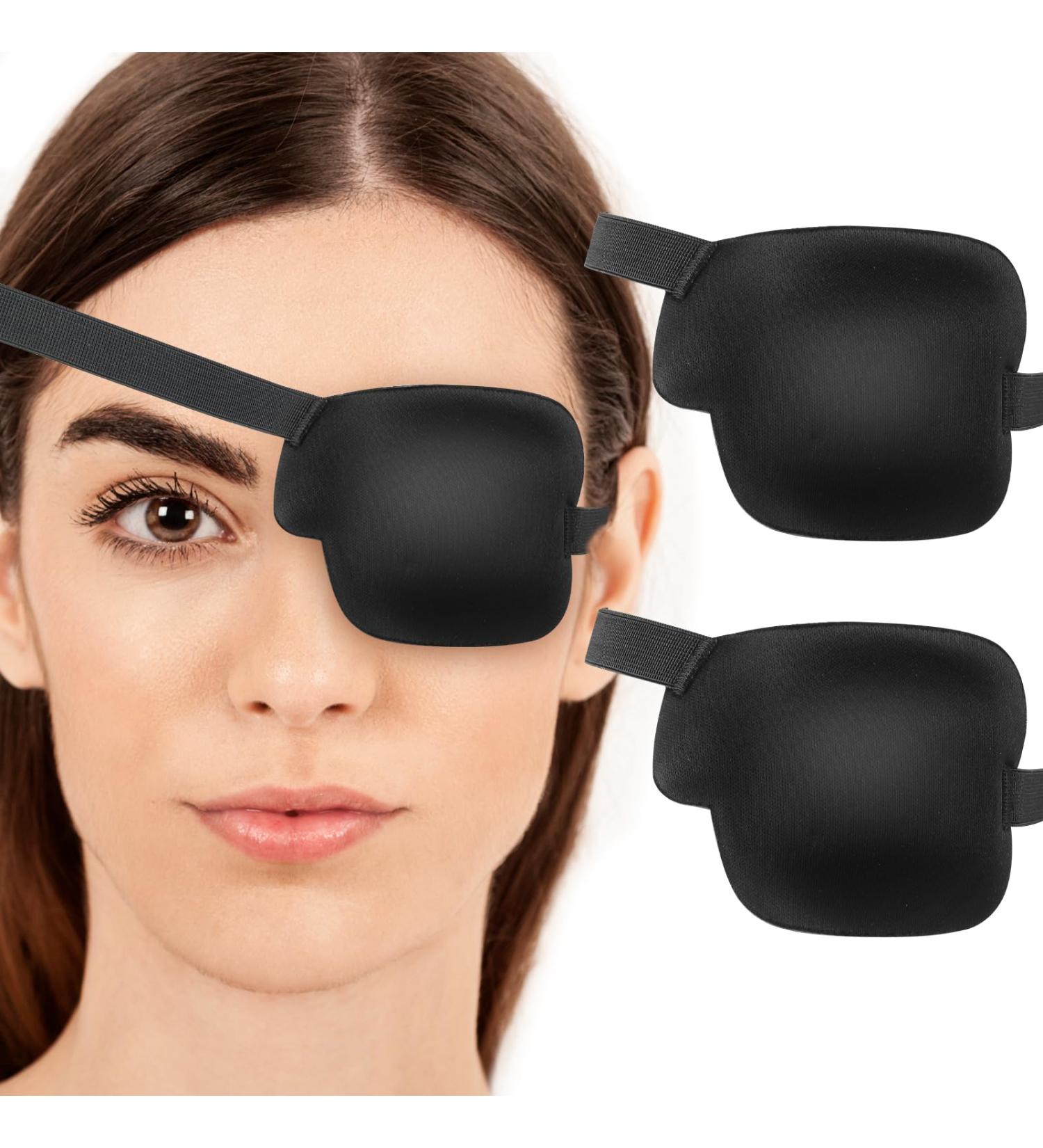 Ymapinc 3D Pirate Eye Patch - Adjustable Black Medical Eyepatch for Adults & Kids | Lazy Eye Amblyopia & Strabismus (Left Eye) - International Shipping Available - Buy Online on GoSupps.com