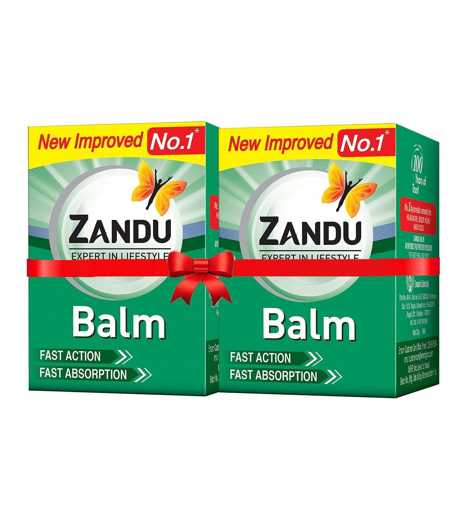 Zanduu.Balm - Fast Relief for Headache Body Pain Sprains & Colds | Pack of 2 x 50ml - International Shipping Available - Buy Online on GoSupps.com