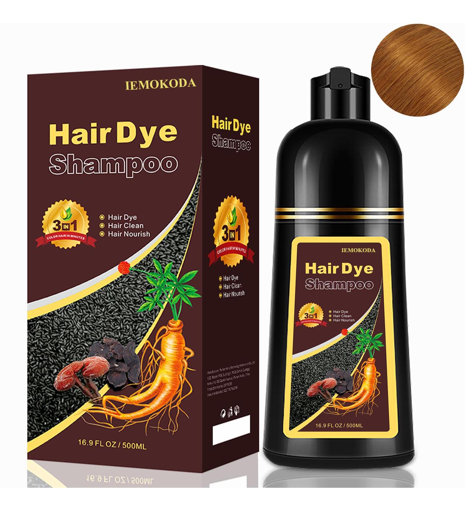 Blonde Brown Hair Dye Shampoo 3 in 1 | Grey Hair Coverage for Men & Women | Natural Plant Extract | Quick Root Touch-Up | Lasts Up to 3 Weeks - Buy Online on GoSupps.com
