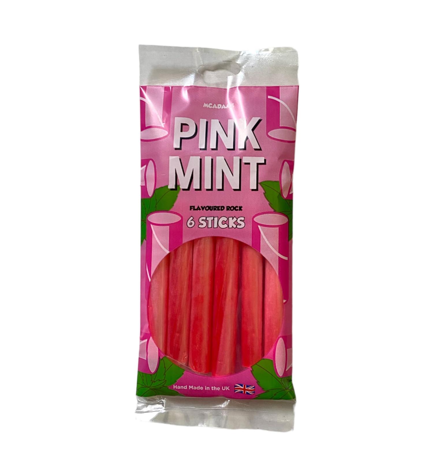Pink Mint Rock Bag Rock Sweets Original Mint Sticks Retro Sweets Gift Bag Sweet Shop - Classic Sweets Traditional Taste 6 Sticks Per Bag - Buy Online on GoSupps.com