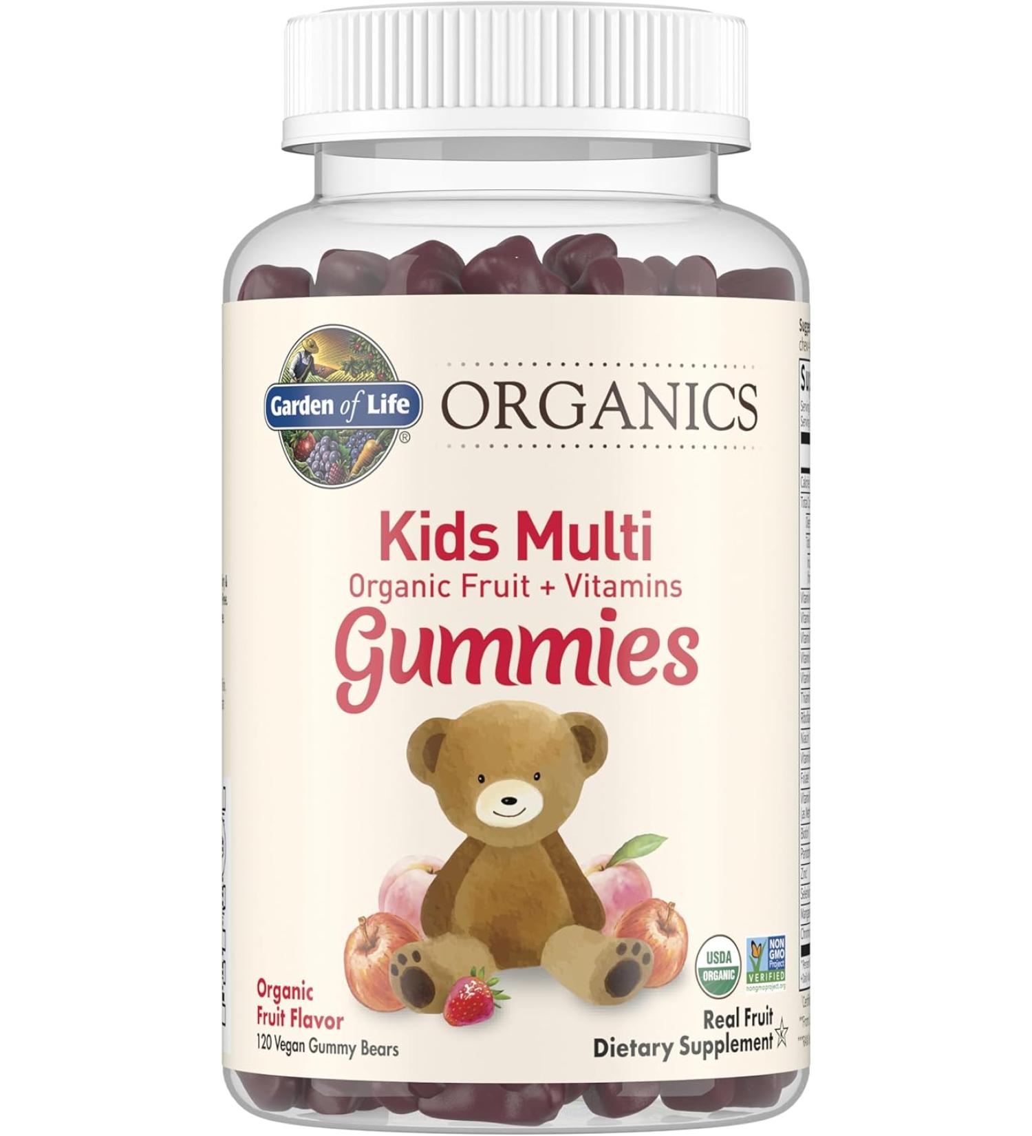 Garden of Life MyKind Organics Kids Multi - Organic Fruit Flavor Gummy Bears (120 Count) - Buy Online on GoSupps.com