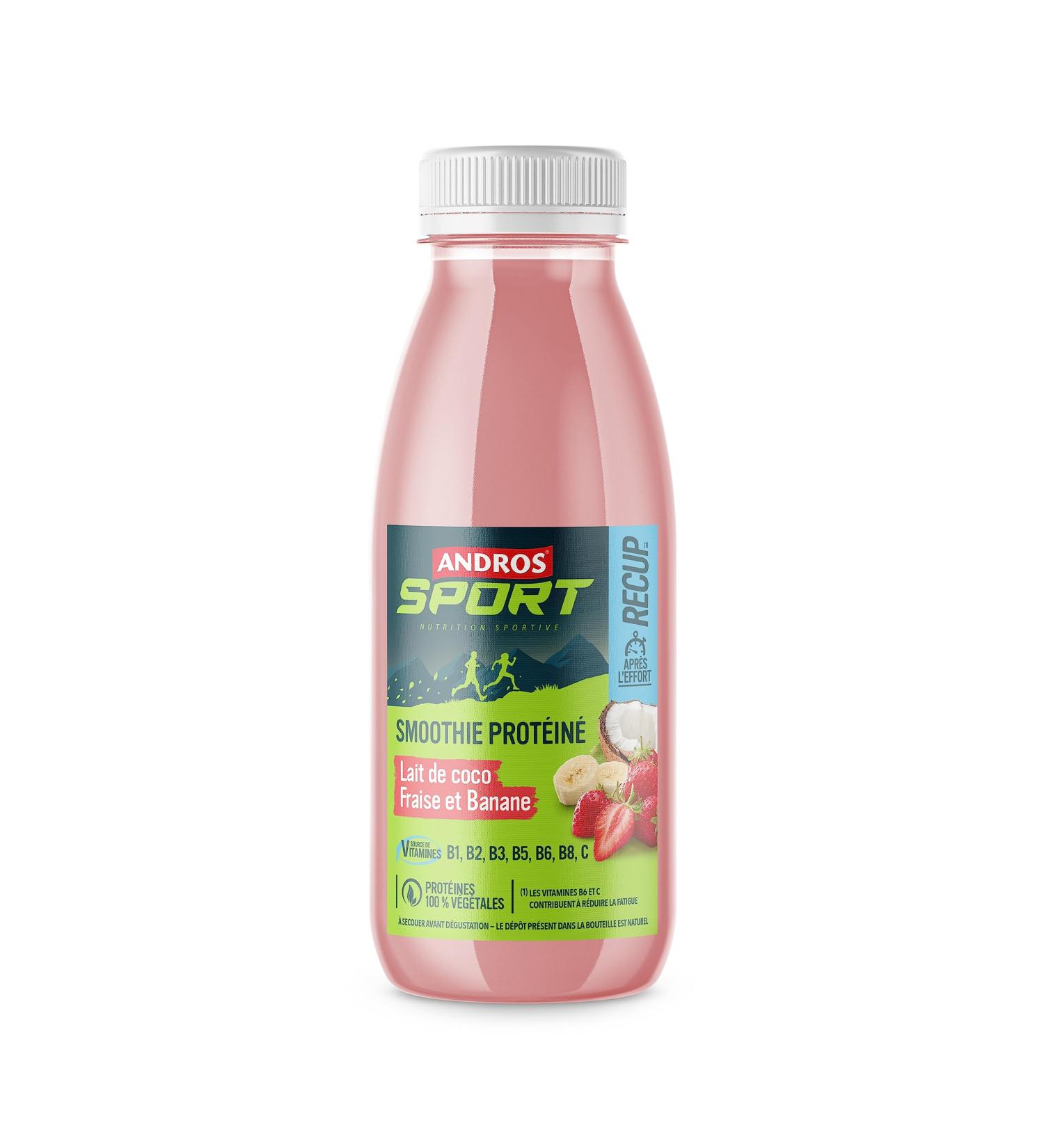 ANDROS Strawberry Coconut Milk Protein Smoothie 330ml - Buy Online on GoSupps.com