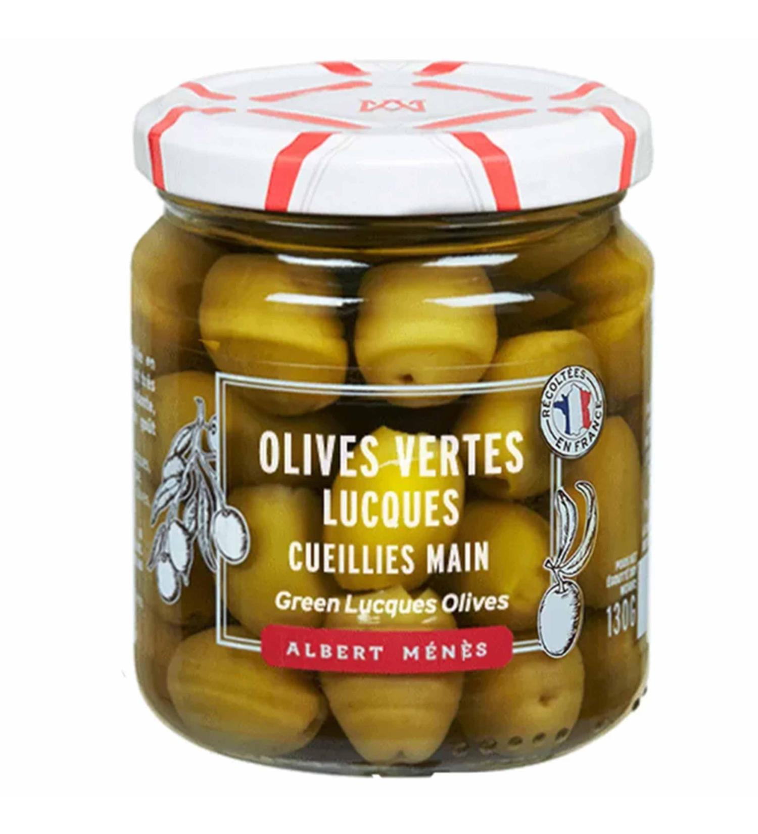 Lucques Green Olives - Artisanal and French Know-How - 130 g - Albert Menes - Buy Online on GoSupps.com