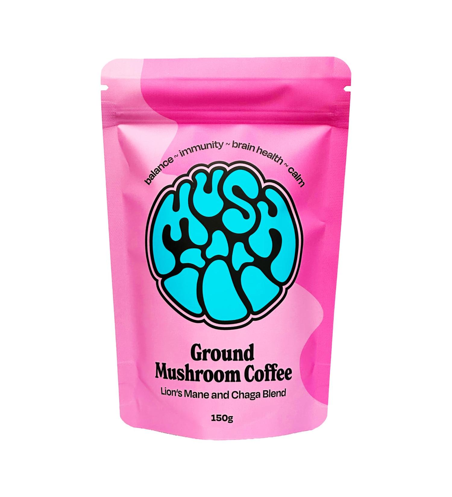 Mushiii Chaga and Lion's Mane Coffee Blend | 2 000 mg/serving of organic lion's mane and organic chaga | Start your day with smooth focused energy | Vegan and gluten-free
