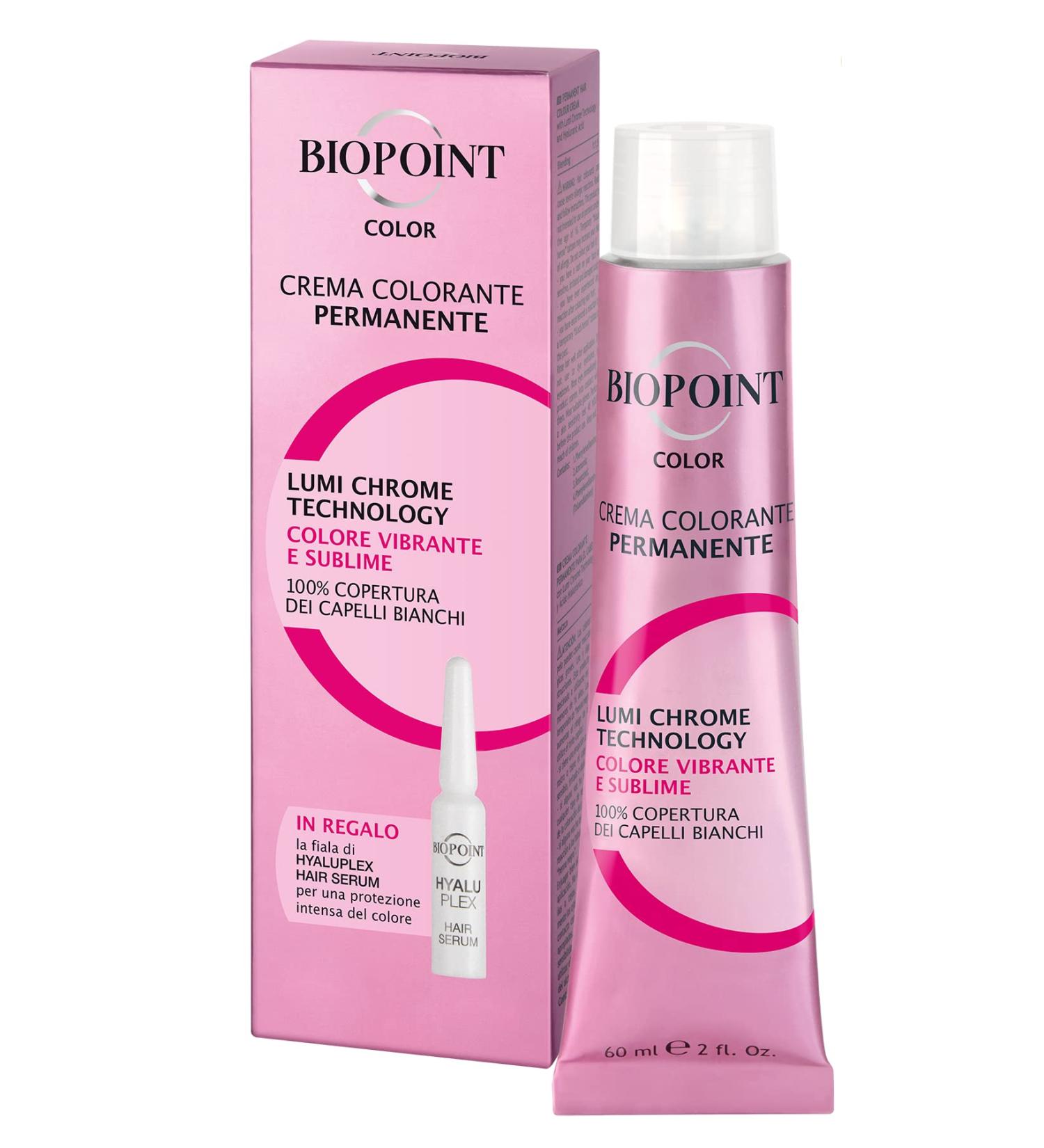 Biopoint Permanent Color Cream 60 ml + 1 ampoule of Hyaluplex Hair Serum 3 ml 743 medium blonde gold plated - Buy Online on GoSupps.com