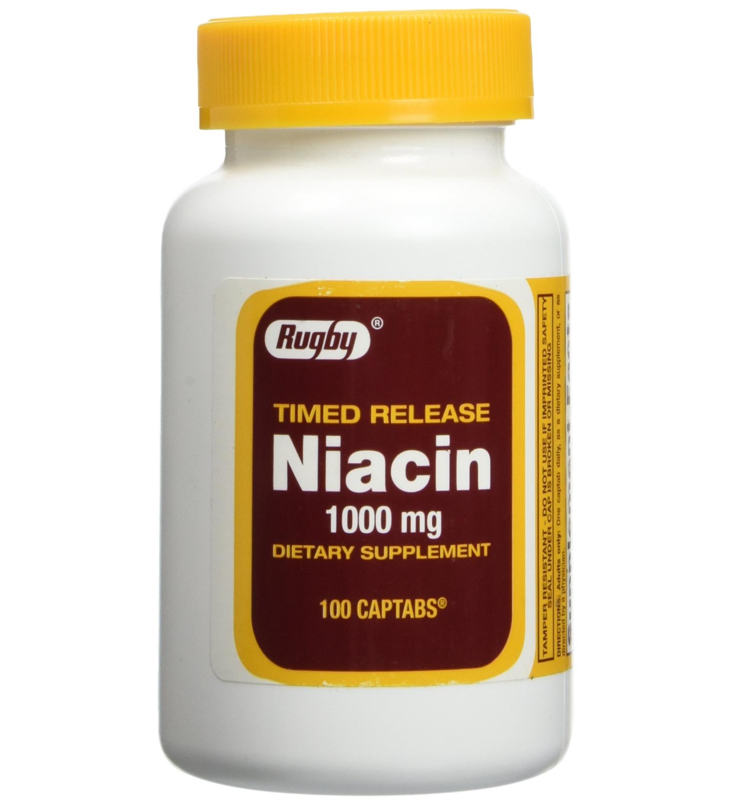 Watson Rugby Labs Niacin Time Release 1000mg - 100 Tablets - Buy Online on GoSupps.com