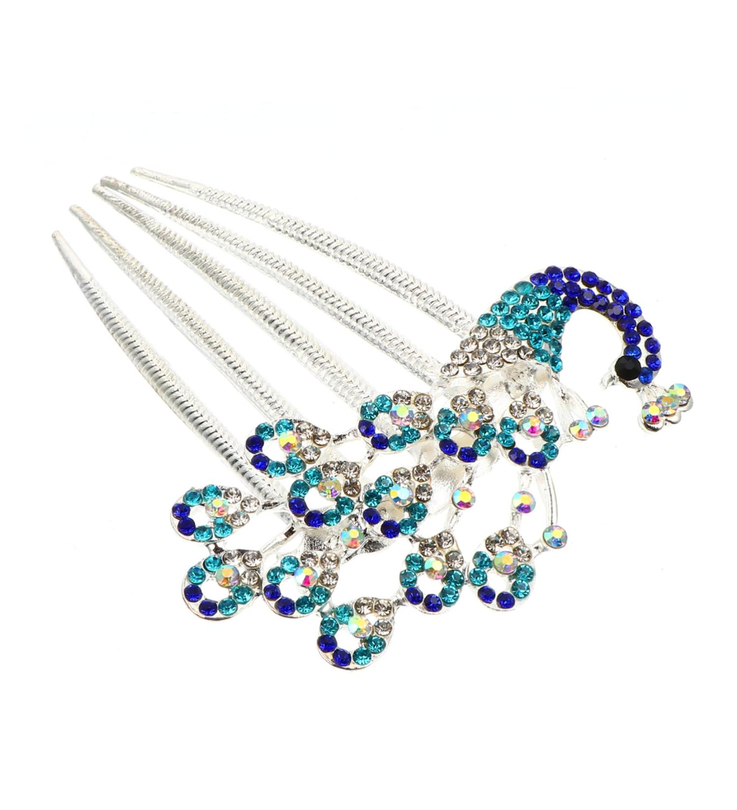DOITOOL Bridal Headpiece Diamond Phoenix Hair Comb Alloy Rhinestones Miss Wedding Clip Rhinestone Wedding Clip - Buy Online on GoSupps.com