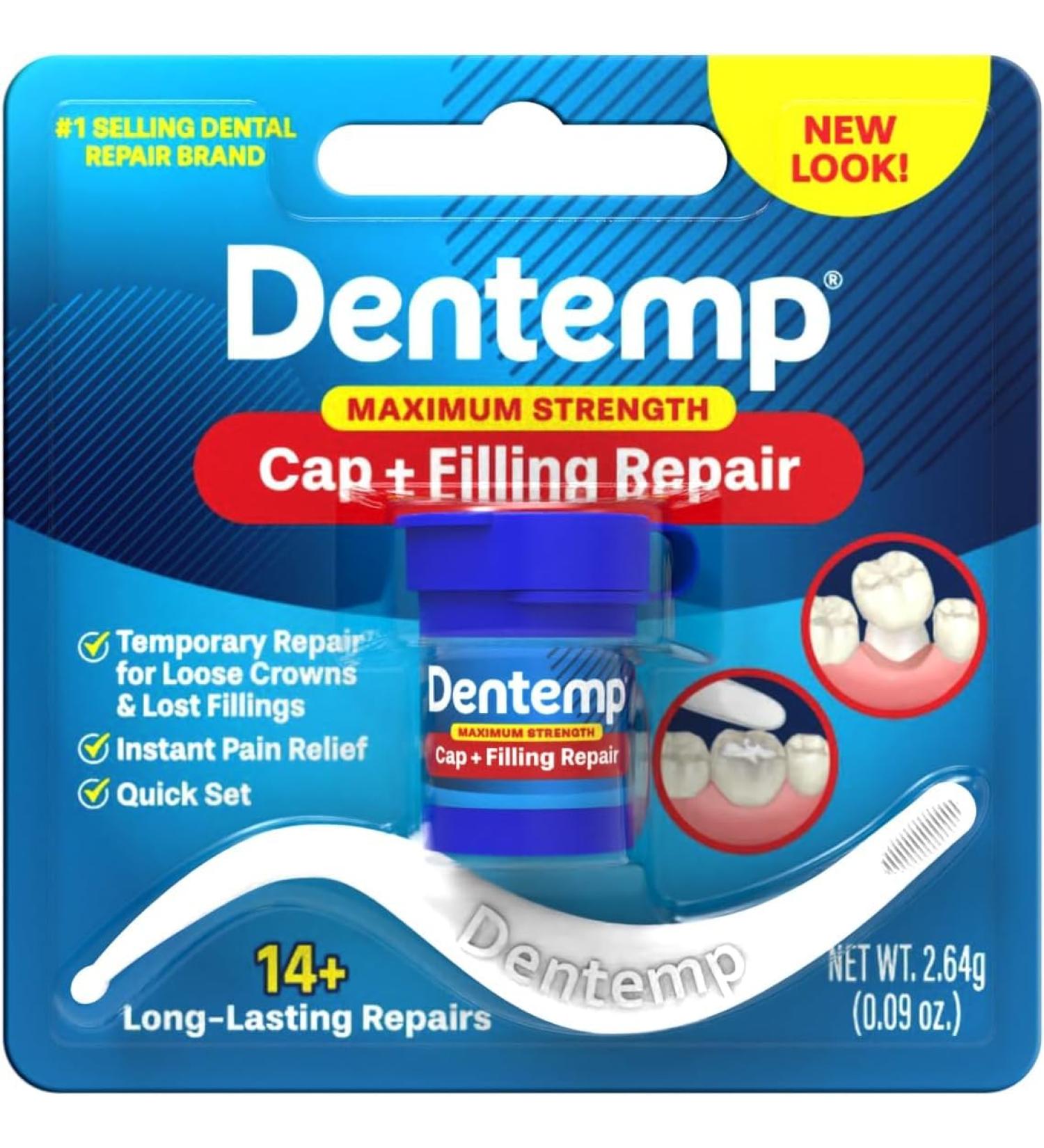 DENTEMP Maximum Strength Dental Repair 2.2g - Fast & Effective Dental Care Solution - Buy Online on GoSupps.com