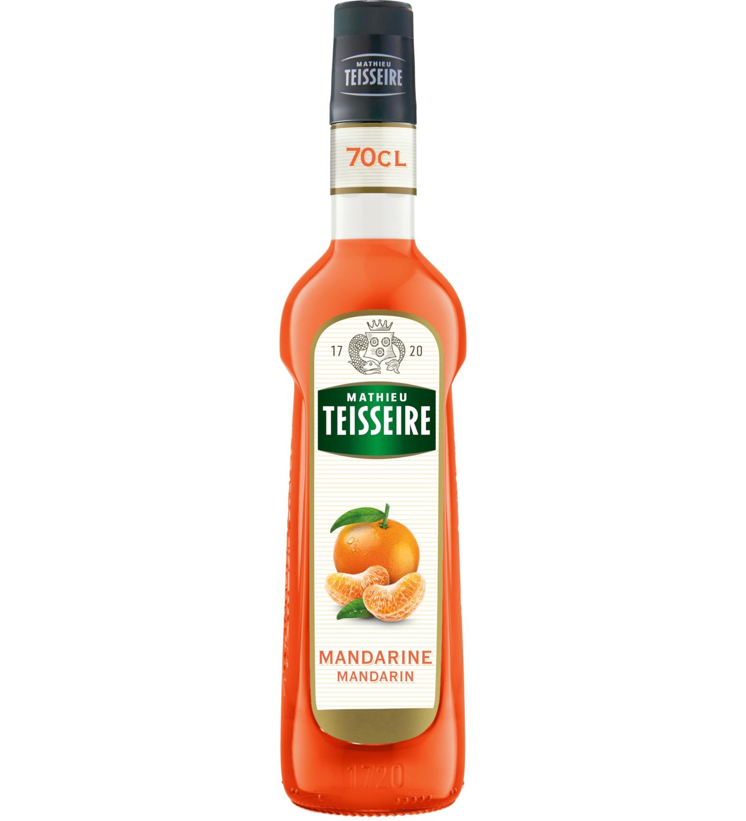 Mathieu Teisseire Mandarin Syrup for refreshing drinks cocktails and desserts 70cl bottle - Buy Online on GoSupps.com