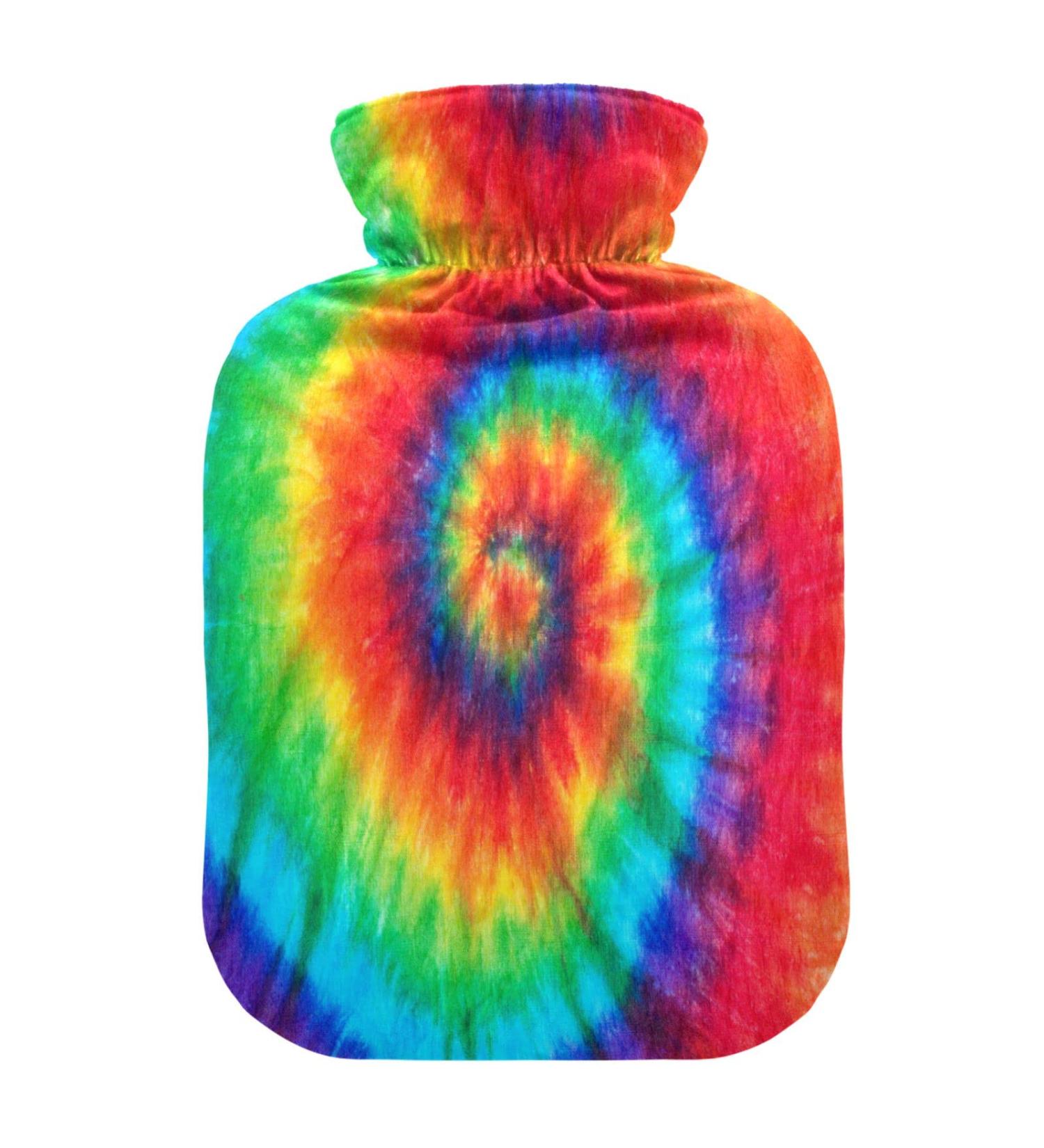Spiral Tie Dye Hot Water Bottle - 1L Heat Bag for Pain Relief & Warm Compress | International Shipping - Buy Online on GoSupps.com
