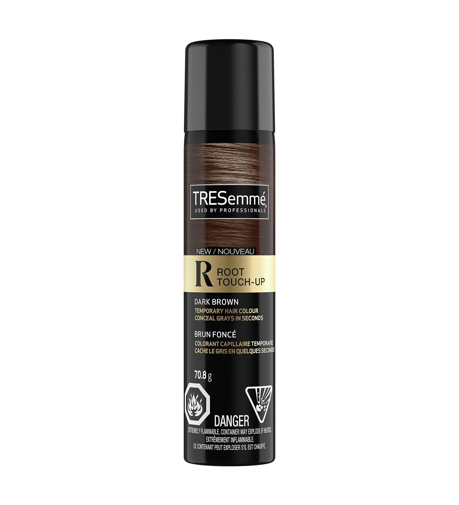 TRESemm Root Touch-Up Hair Spray conceals greys in seconds for dark brown hair temporary hair colour in an aerosol spray 70.8 g - Buy Online on GoSupps.com