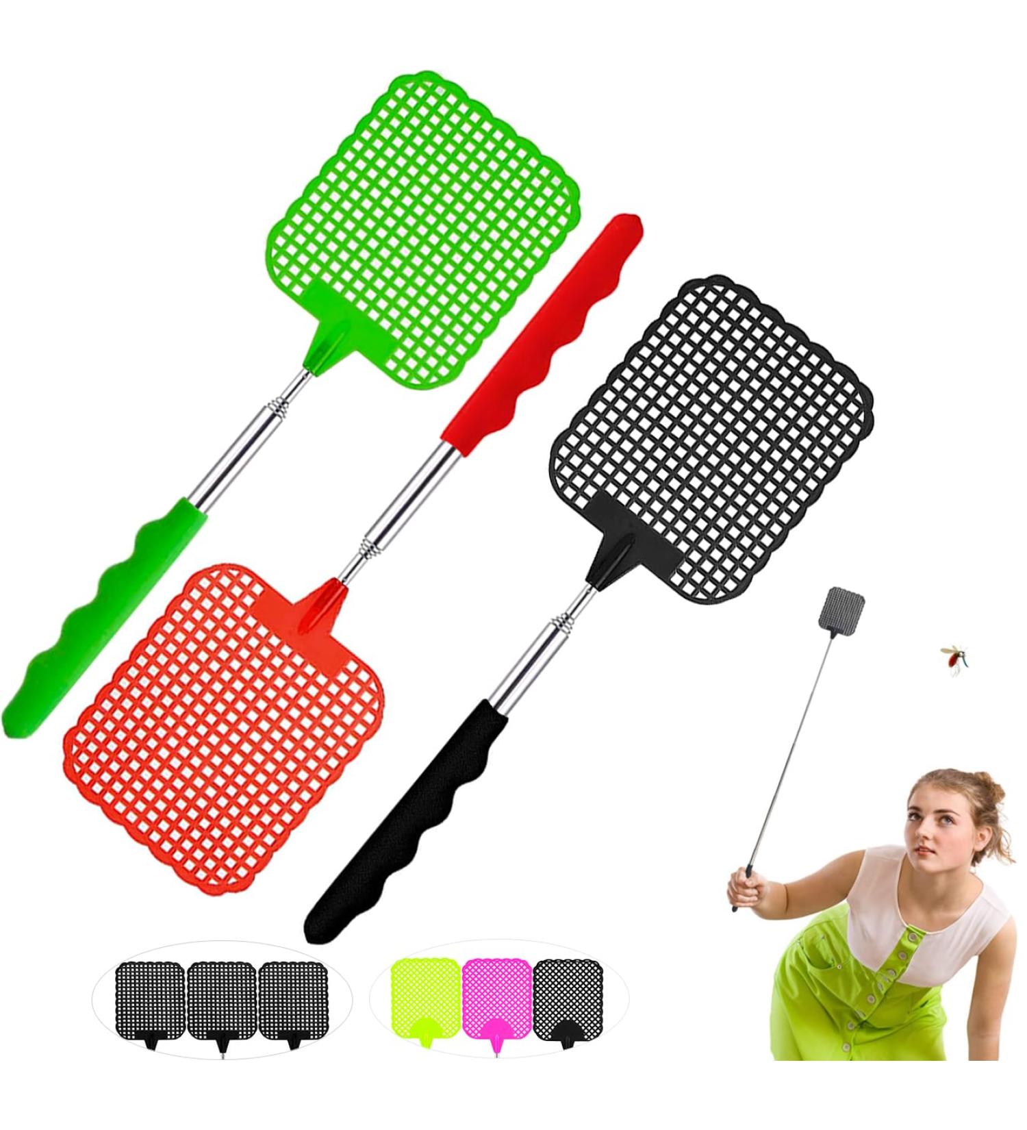 Buy Telescopic Fly Swatter Set - 3 Colorful Extendable Insect Catchers for Flies and Mosquitoes - International Shipping Available - Buy Online on GoSupps.com