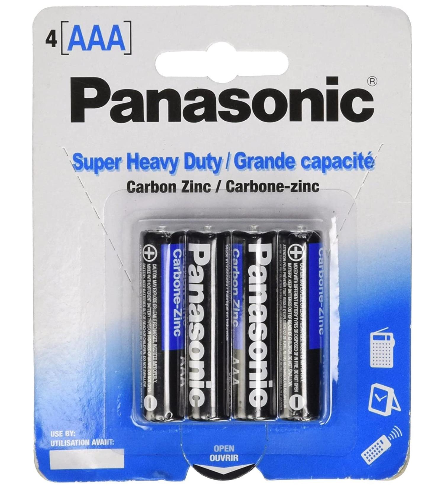 Panasonic Super Heavy Duty Battery AAA 4 Count
