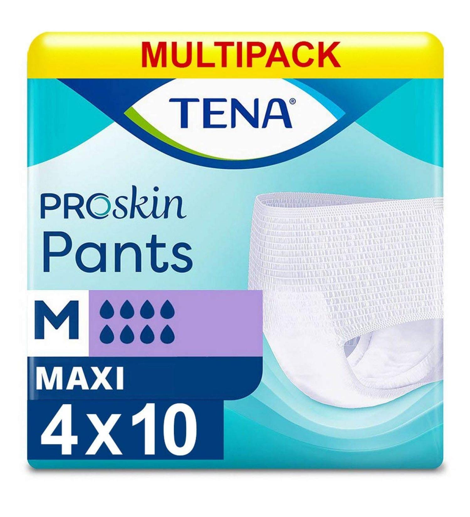 Tena Maxi Diapers M - Hip Size 80-110 cm | 4 Packs of 10 | Fast Worldwide Shipping - Buy Online on GoSupps.com