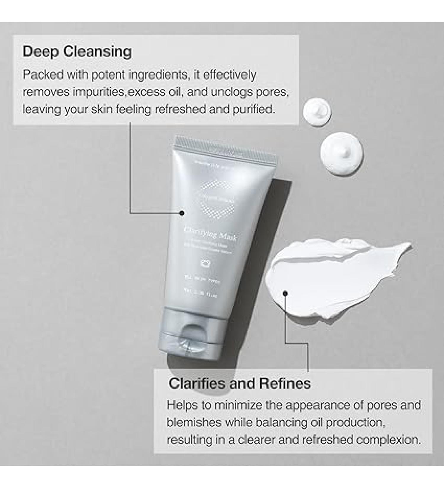 OxygenCeuticals Clarifying Mask 70ml - Remove Excessive Sebum, Prevent Acne, Enhance Skin Barrier with Ceramide - Smooth & Soft Skin - 2.36 Ounce - Buy Online on GoSupps.com