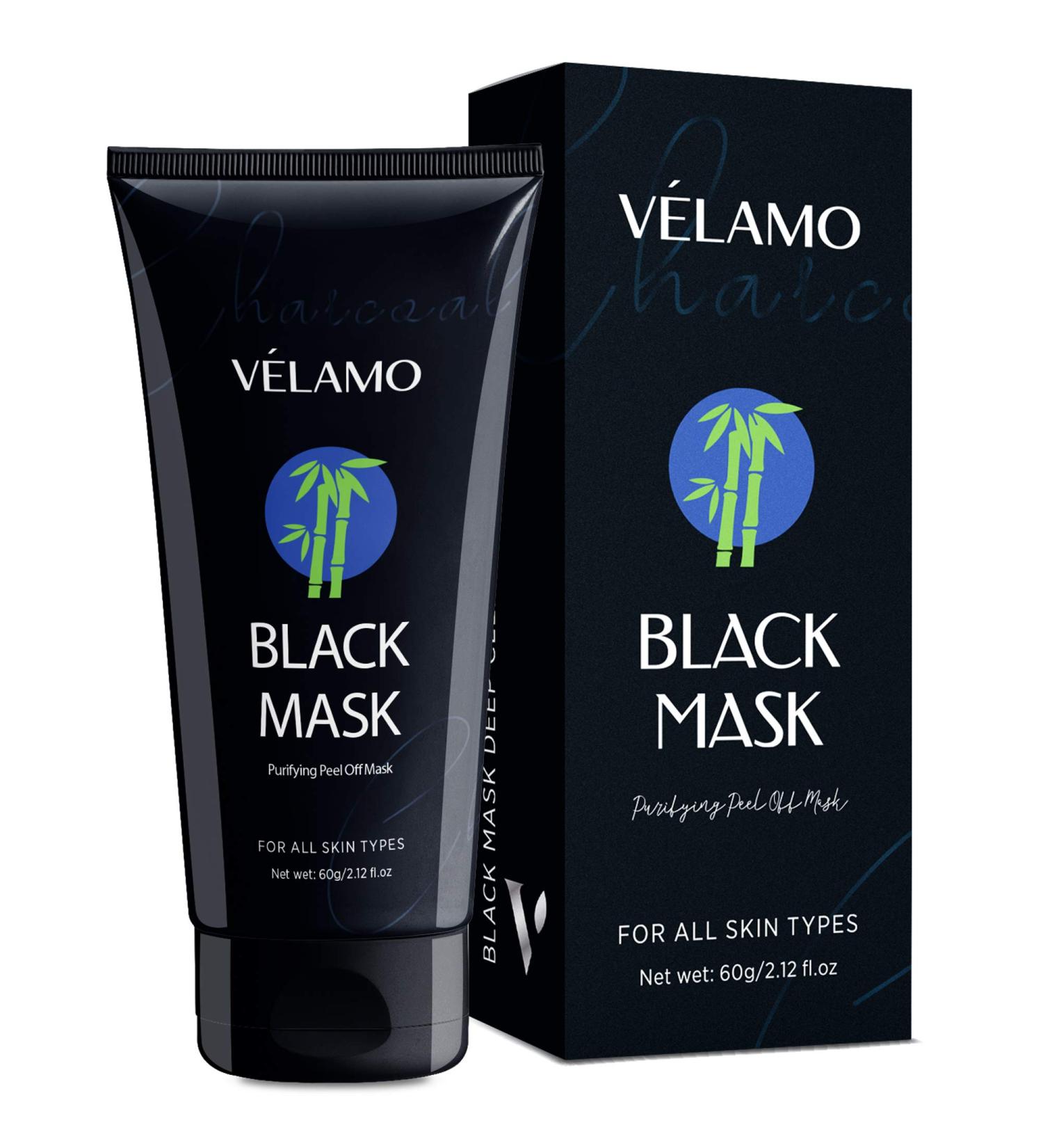 VELAMO Blackhead Remover Mask - Purifying Charcoal Peel Off Mask for Deep Cleansing - 60g - Buy Online on GoSupps.com