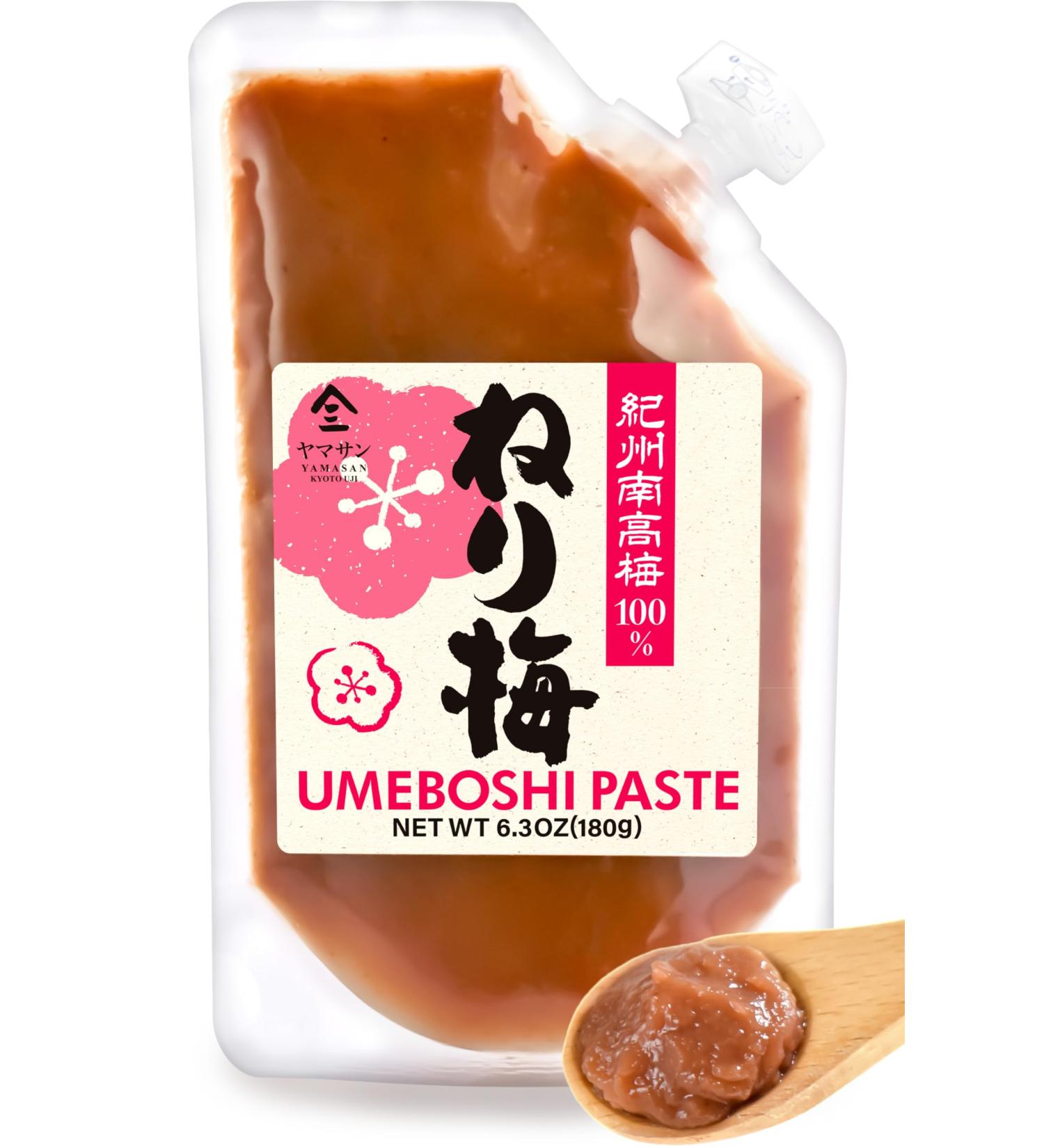YAMASAN KYOTO UJI Umeboshi - Japanese Pickled Plums Paste Using the Premier Brand "KISHU NANKO-UME" 100% Vegan Allergen & Additive-free(180g) - Buy Online on GoSupps.com