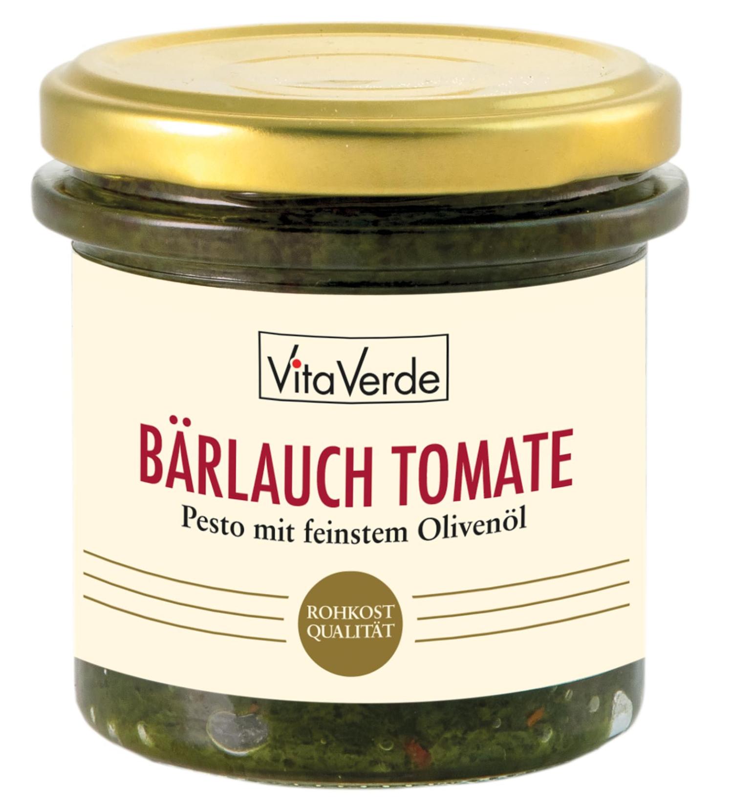 Vita Verde Tomato wild garlic pesto 140 g organic - Buy Online on GoSupps.com