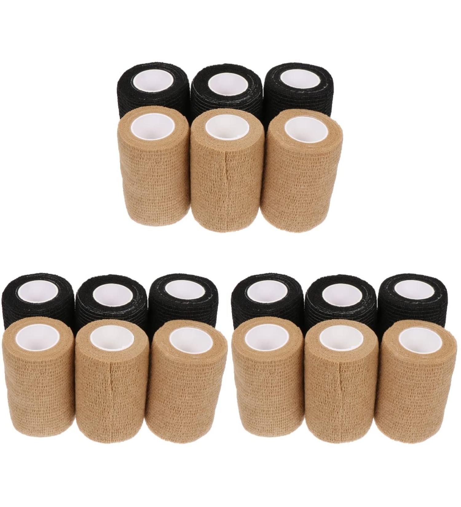 18 Pcs Elastic Emergency Athletic Tape - Self Adhesive Cohesive Wrap for Ankle Protection | Durable Polyester - Buy Online on GoSupps.com