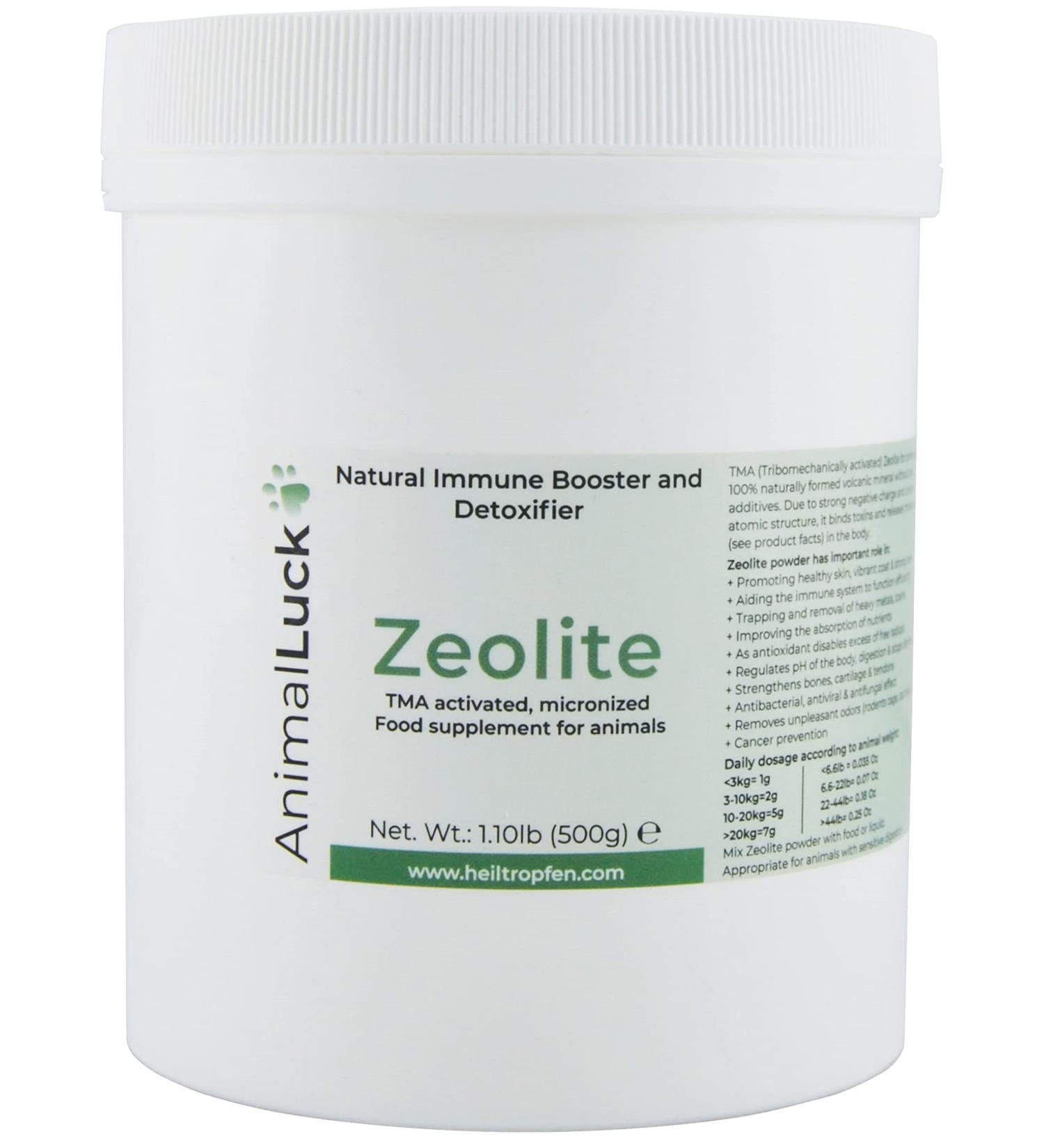 Heiltropfen Zeolite Powder for Animals | 1.1lb (500g) | Food Supplement for Pets | Clinoptilolite Activated | AnimalLuck - Buy Online on GoSupps.com
