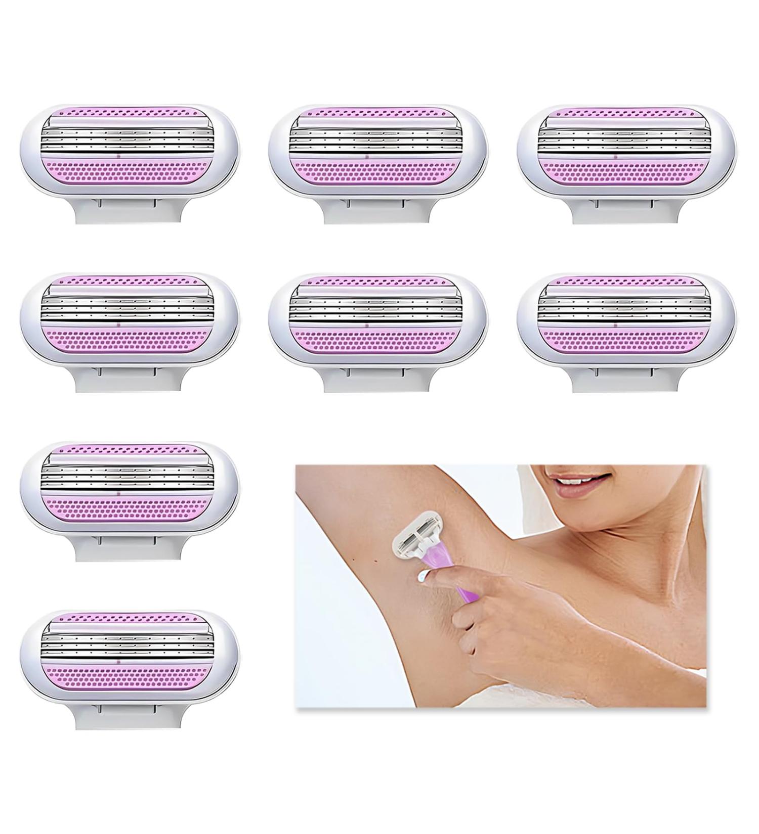  meukcez Venus 8-Pack Women's Replacement Razor Blades with 3-Blade System Moisture Strips for a Smooth Shave  - Buy Online on GoSupps.com