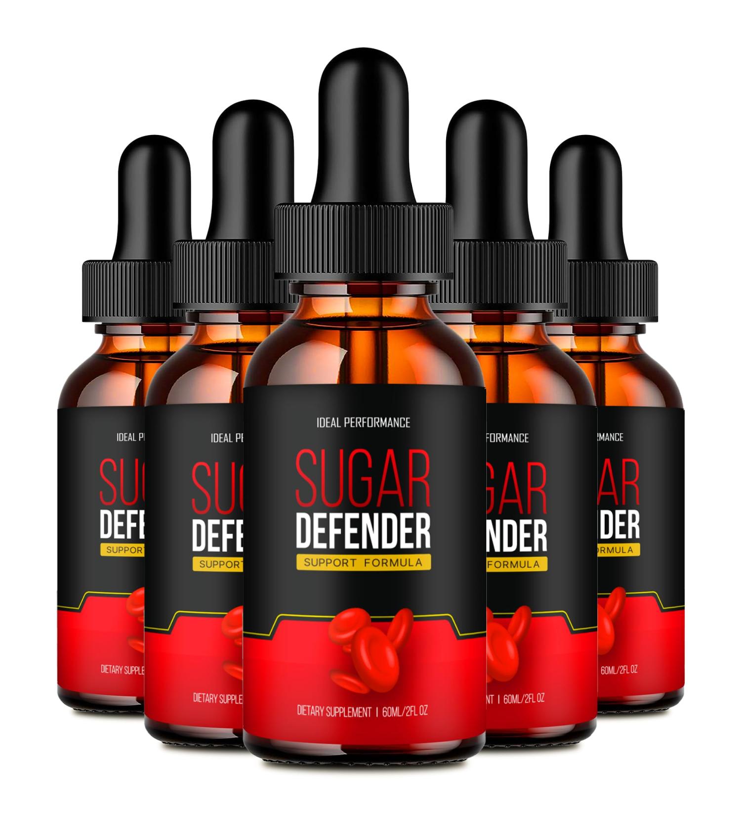 Ideal Performance Sugar Defender Drops Sugar Defender Supplement Liquid Drops - Maximum Strength SugarDefender Health and Wellness All Natural Formula SugarDefender Liquid Reviews (5 Pack) - Buy Online on GoSupps.com